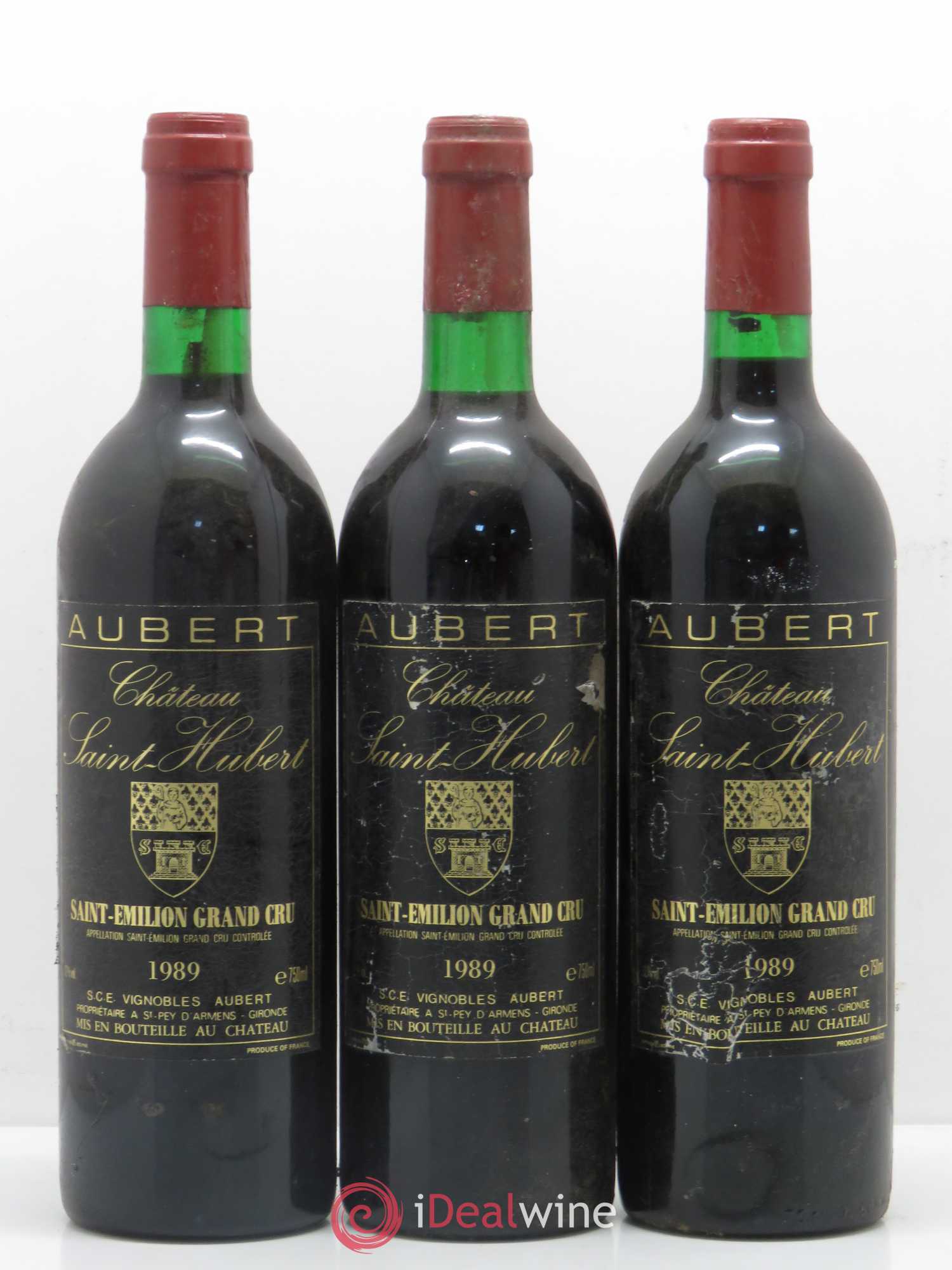 Saint-Émilion Château Saint Hubert 1989 - Lot de 12 bouteilles - 4