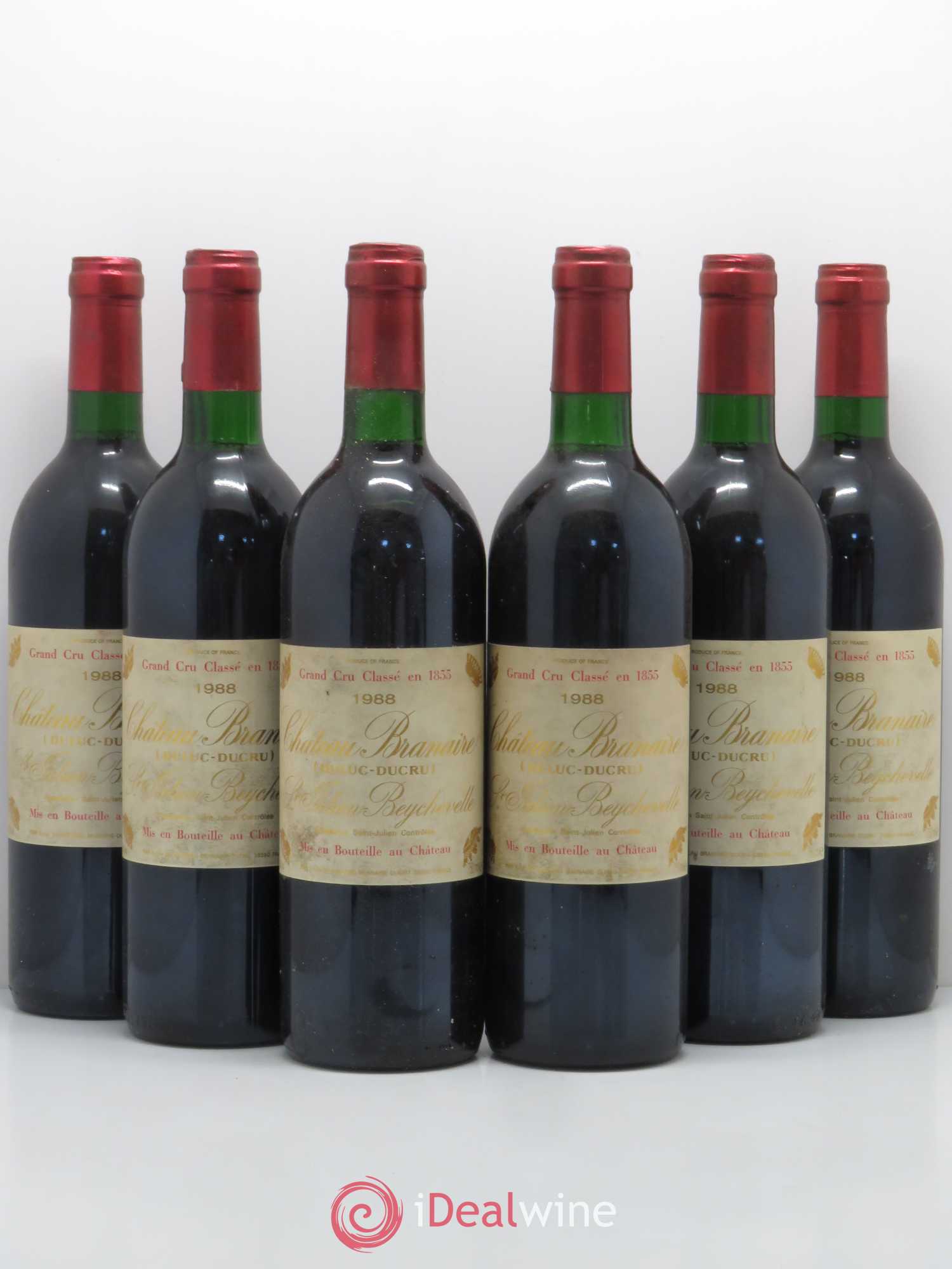 Château Branaire Ducru 4ème Grand Cru Classé 1988 - Lot de 6 bouteilles - 0