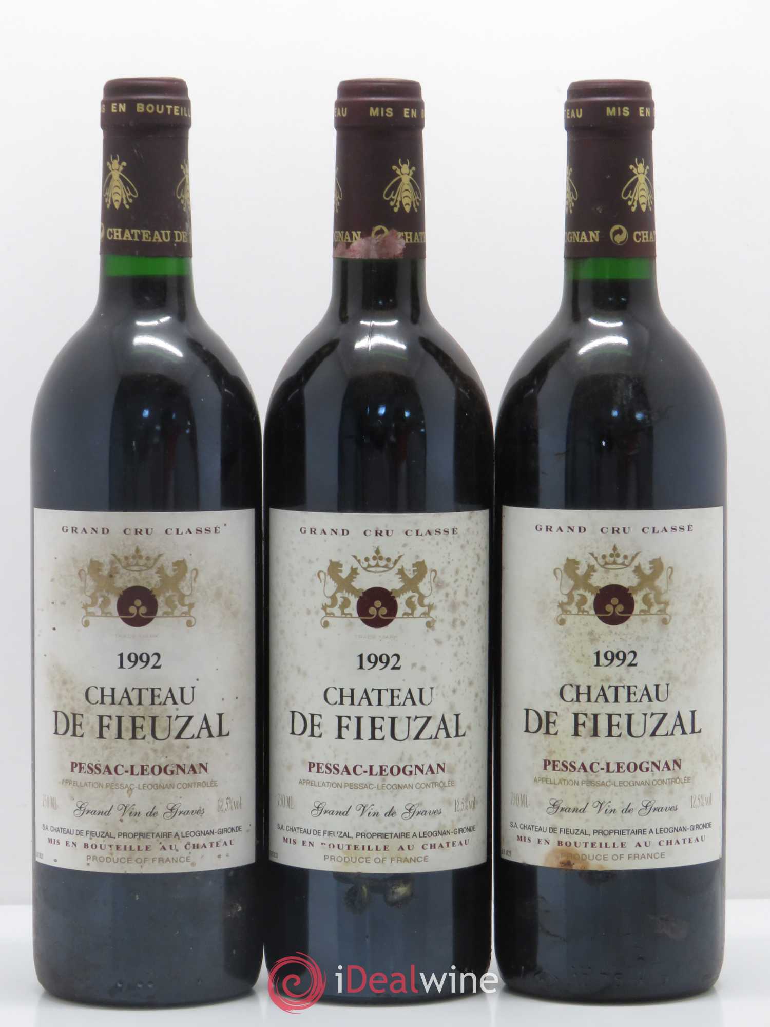 Château de Fieuzal Cru Classé de Graves 1992 - Lot de 12 bouteilles - 1