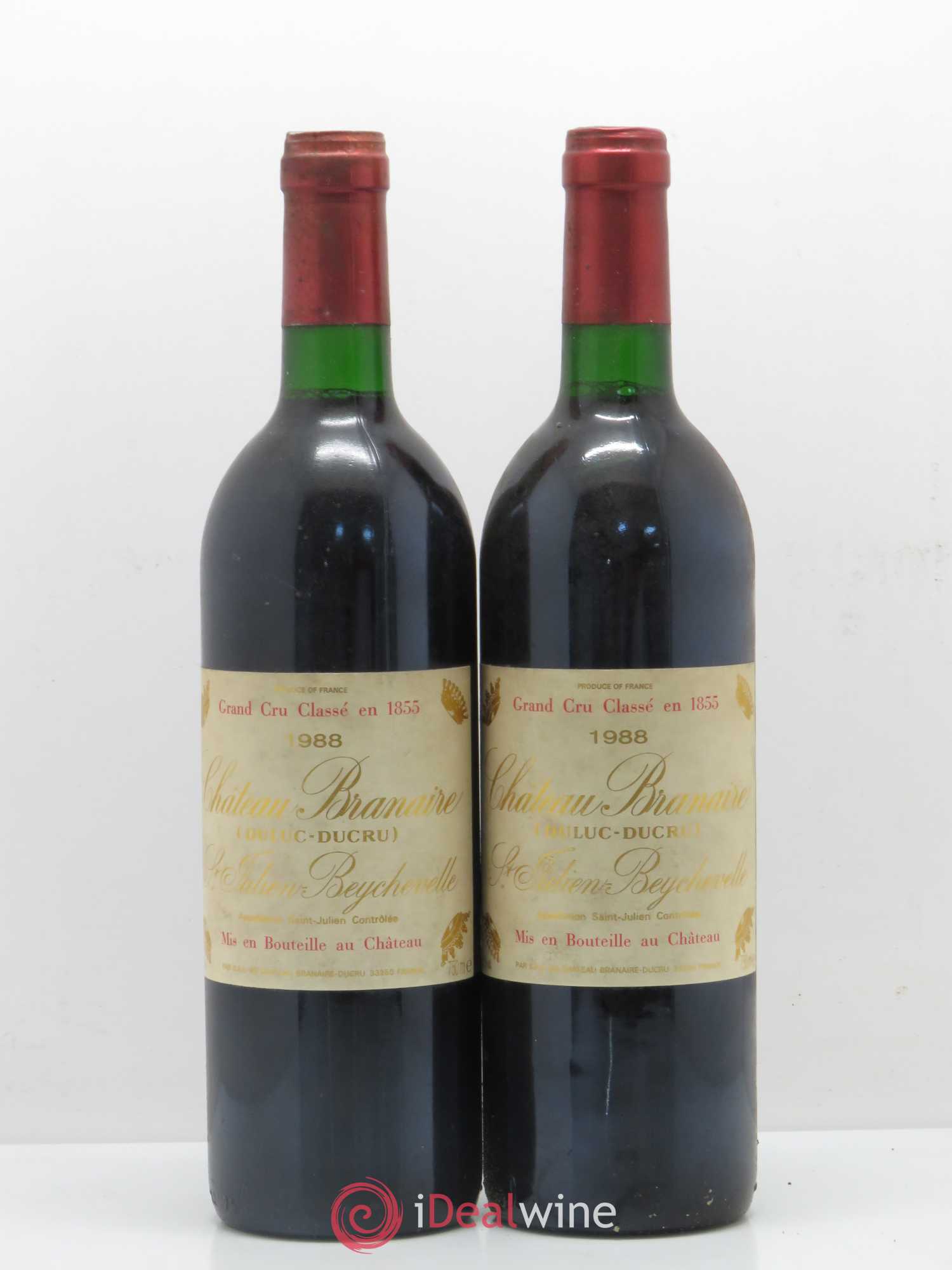 Château Branaire Ducru 4ème Grand Cru Classé 1988 - Lot de 2 bouteilles - 0