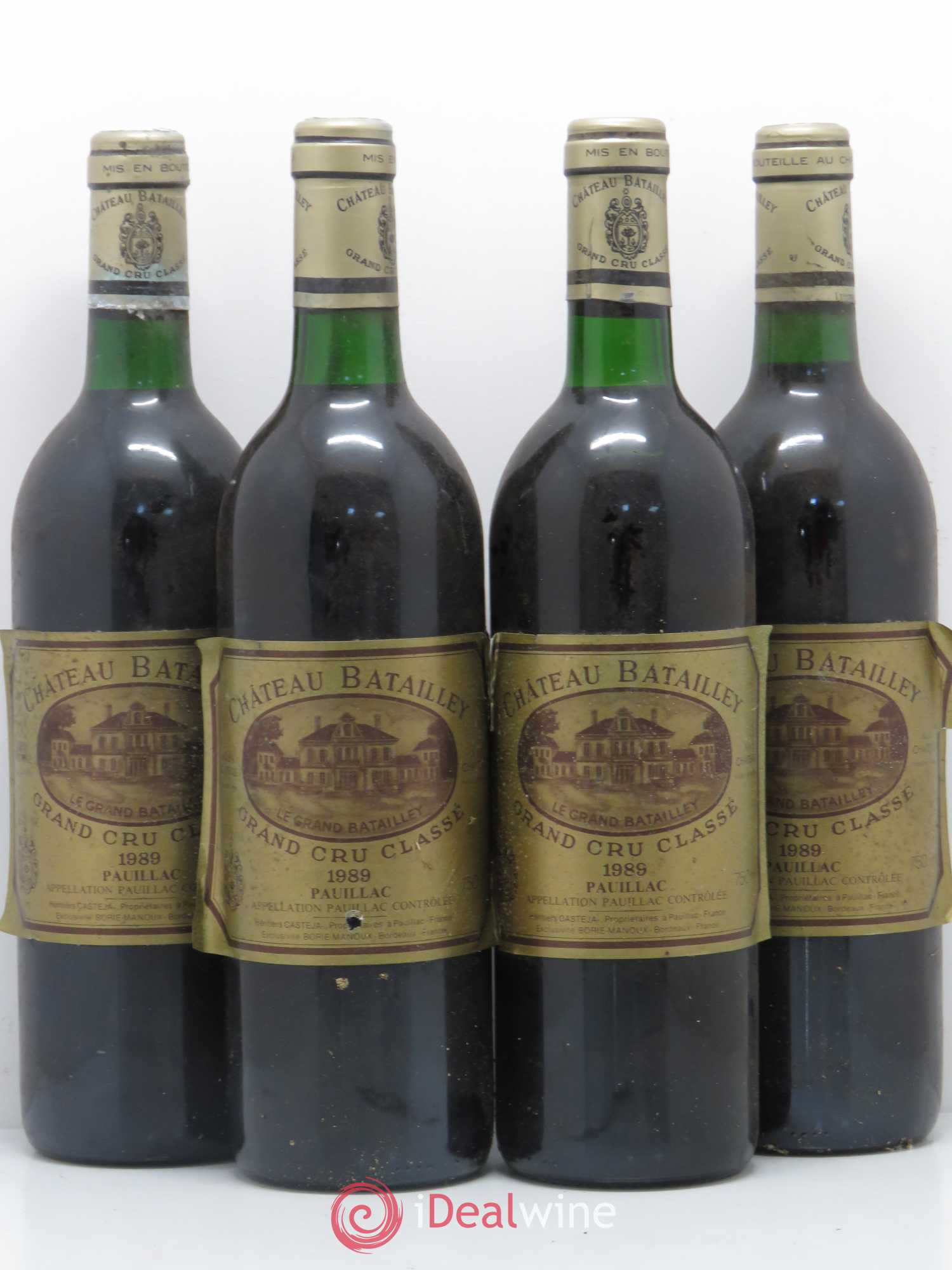 Château Batailley 5ème Grand Cru Classé 1989 - Lot de 4 bouteilles - 0