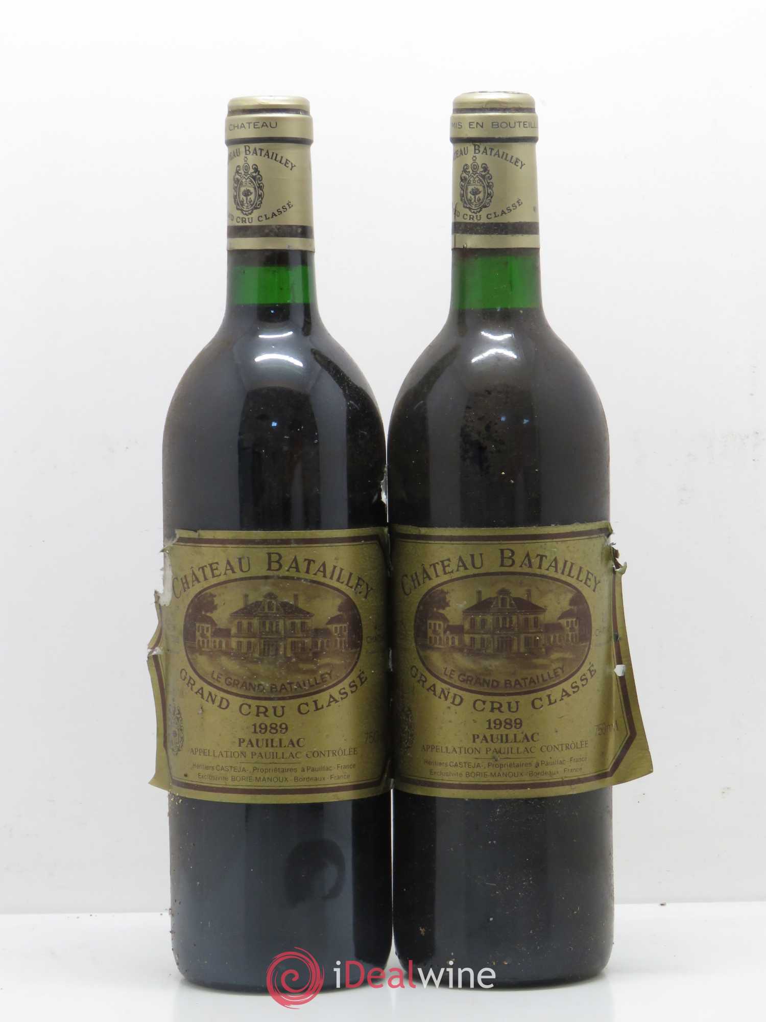 Château Batailley 5ème Grand Cru Classé 1989 - Lot de 2 bouteilles - 0
