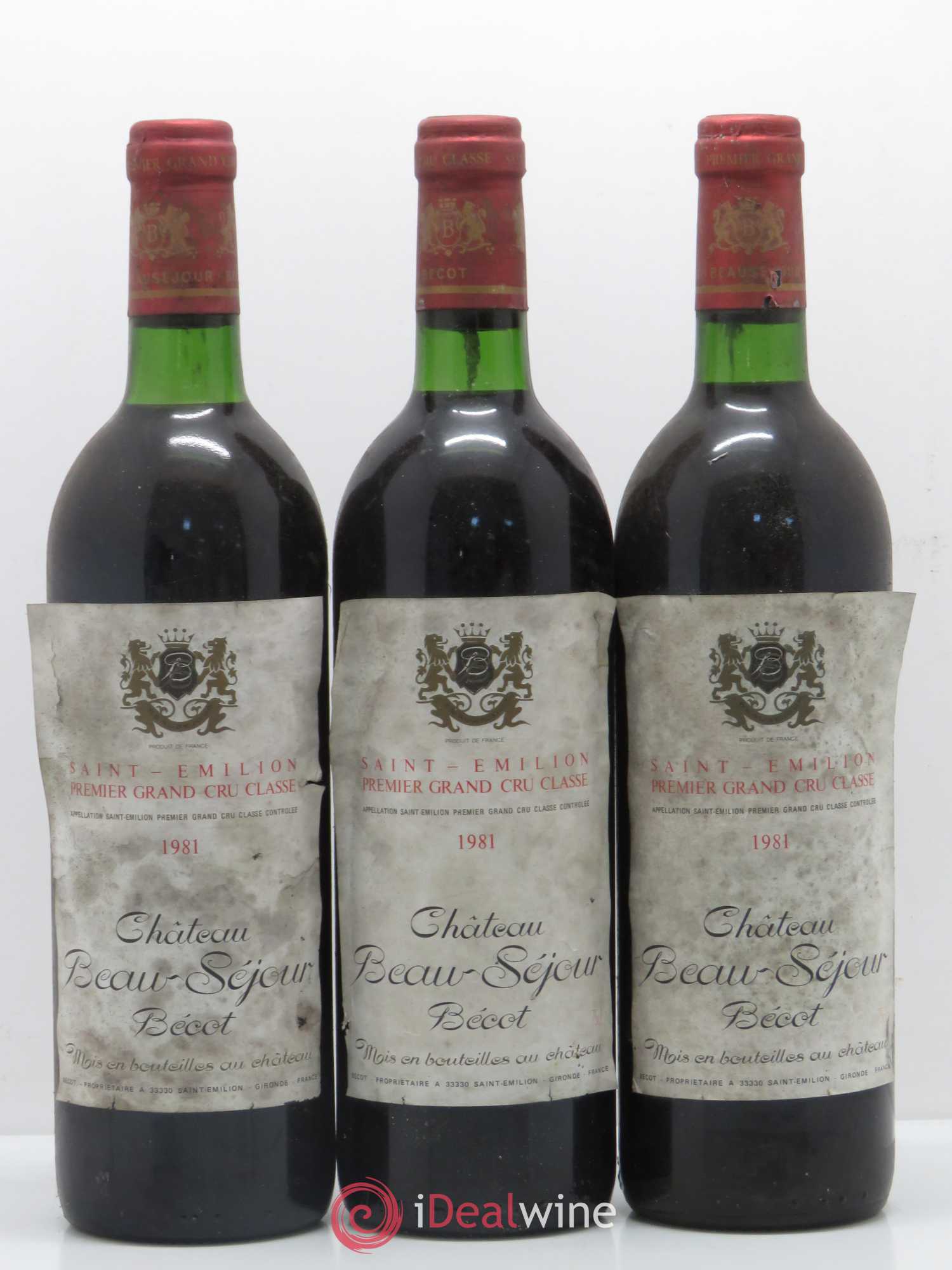 Château Beau-Séjour Bécot 1er Grand Cru Classé B 1981 - Lotto di 6 bottiglie - 2