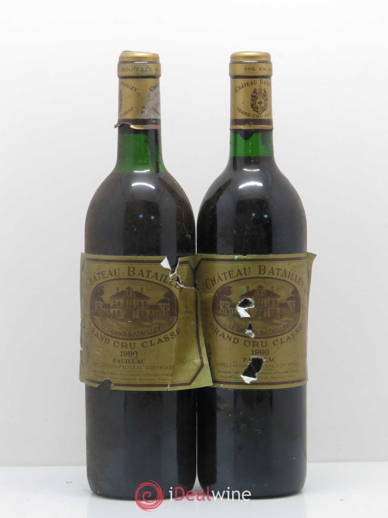 Château Batailley 5ème Grand Cru Classé 1990 - Lot de 5 bouteilles - 2