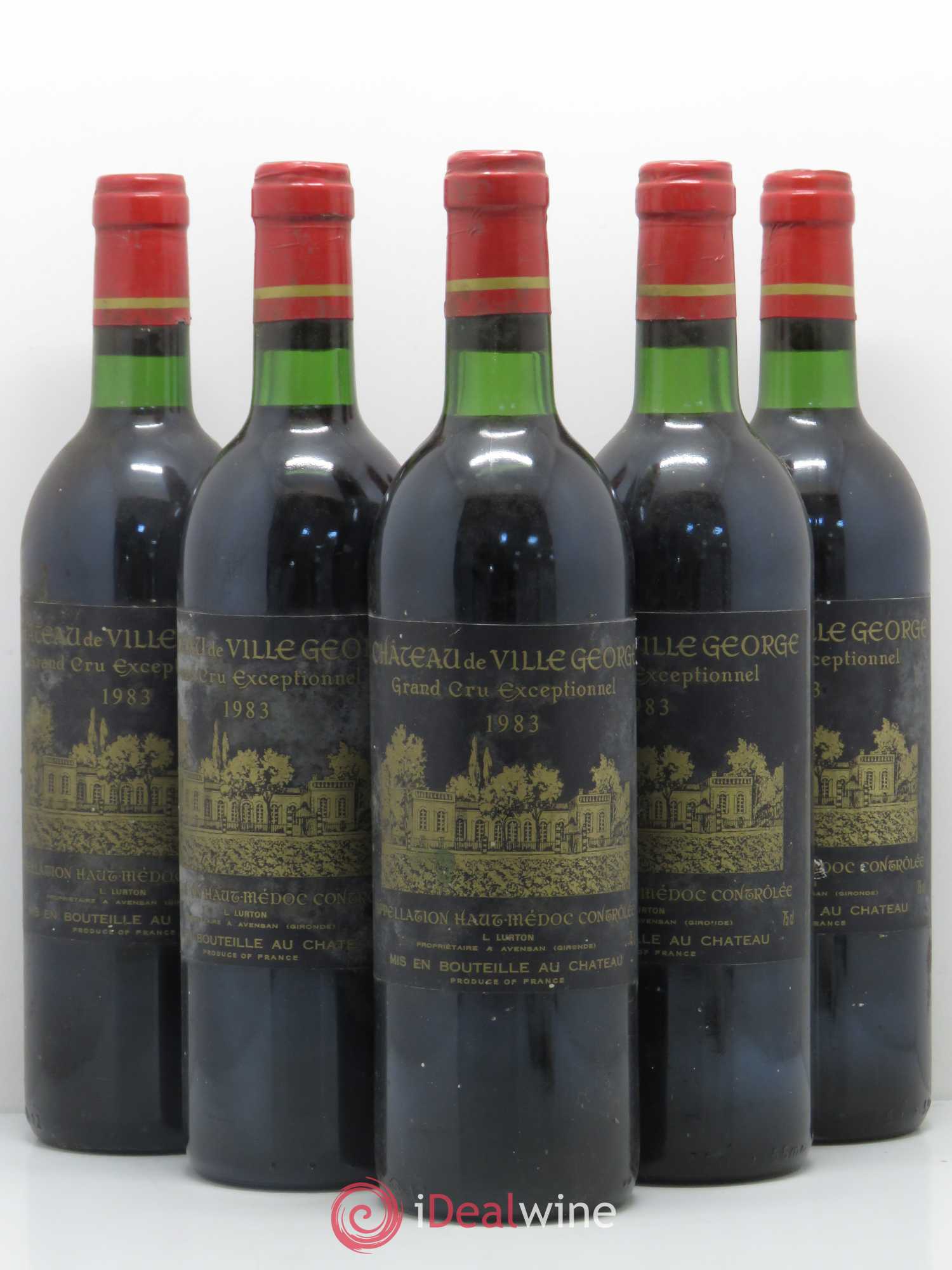 Château Villegeorge Cru Bourgeois 1983 - Lot de 5 bouteilles - 0