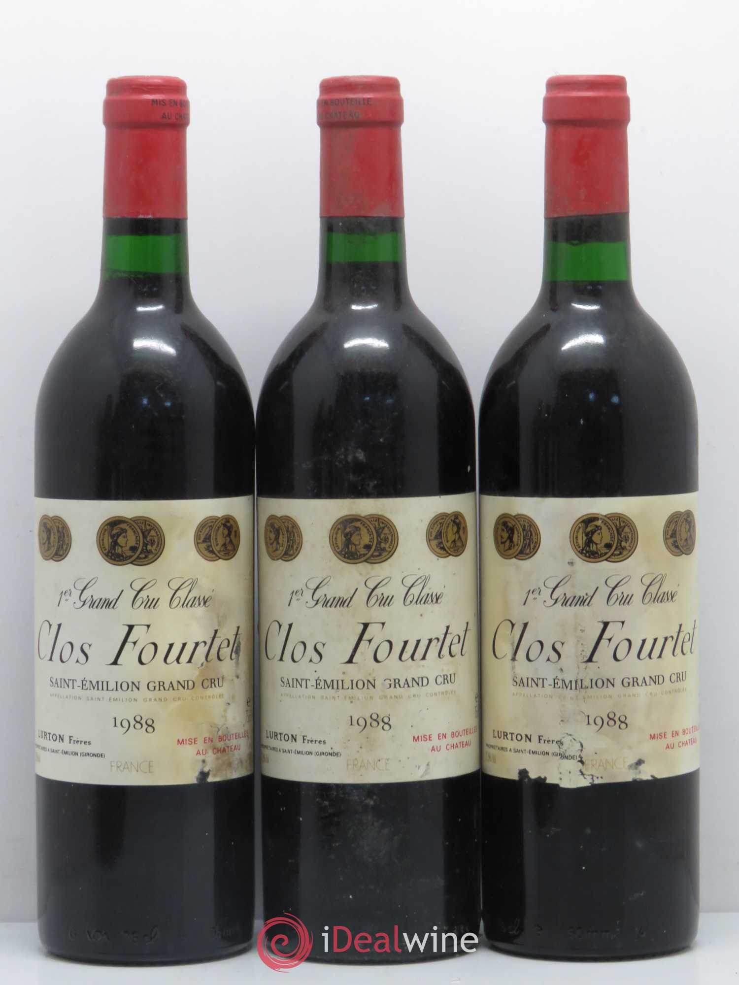 Clos Fourtet 1er Grand Cru Classé B 1988 - Lot de 6 bouteilles - 1