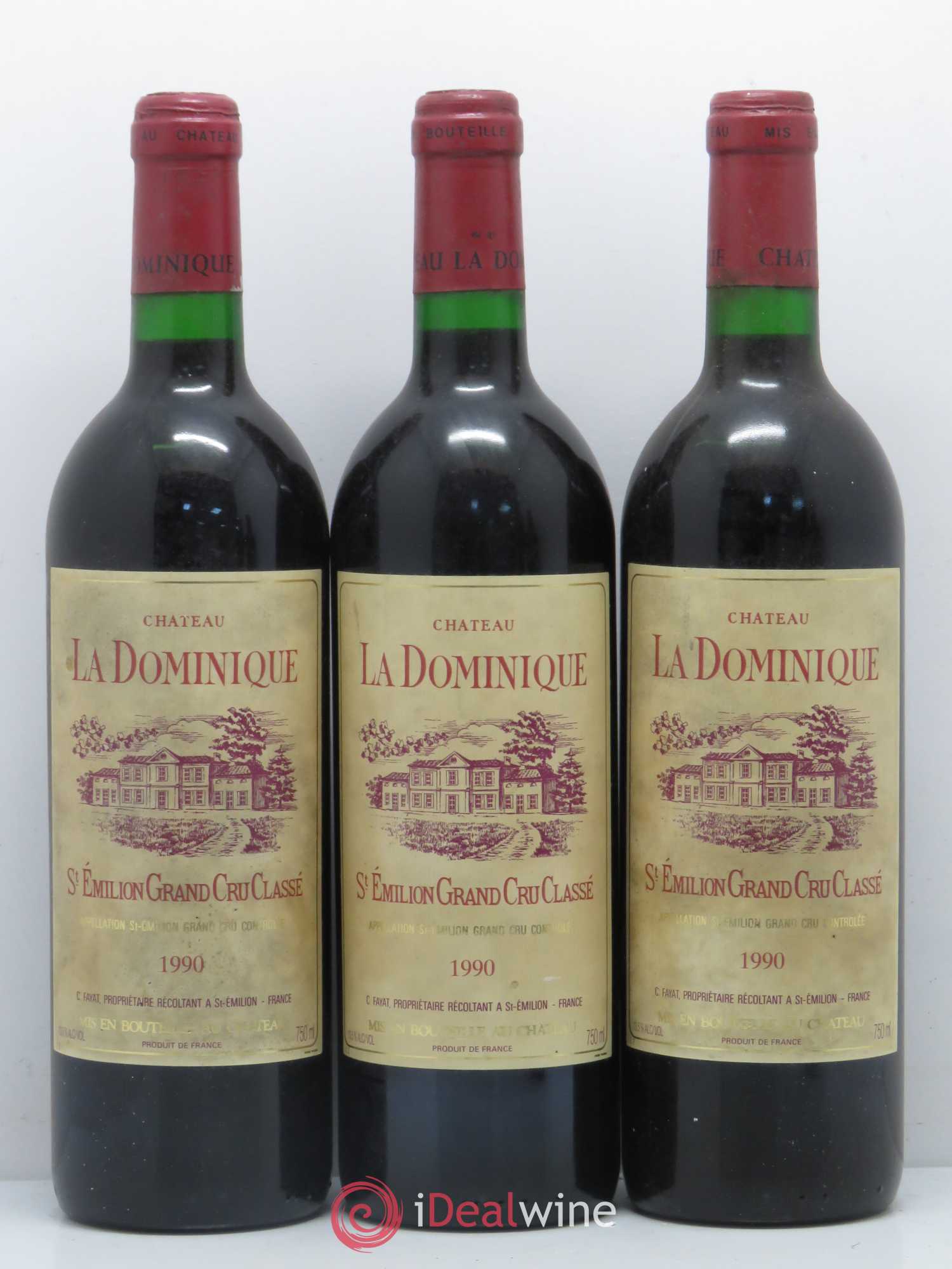 Château la Dominique Grand Cru Classé 1990 - Lot de 5 bouteilles - 1