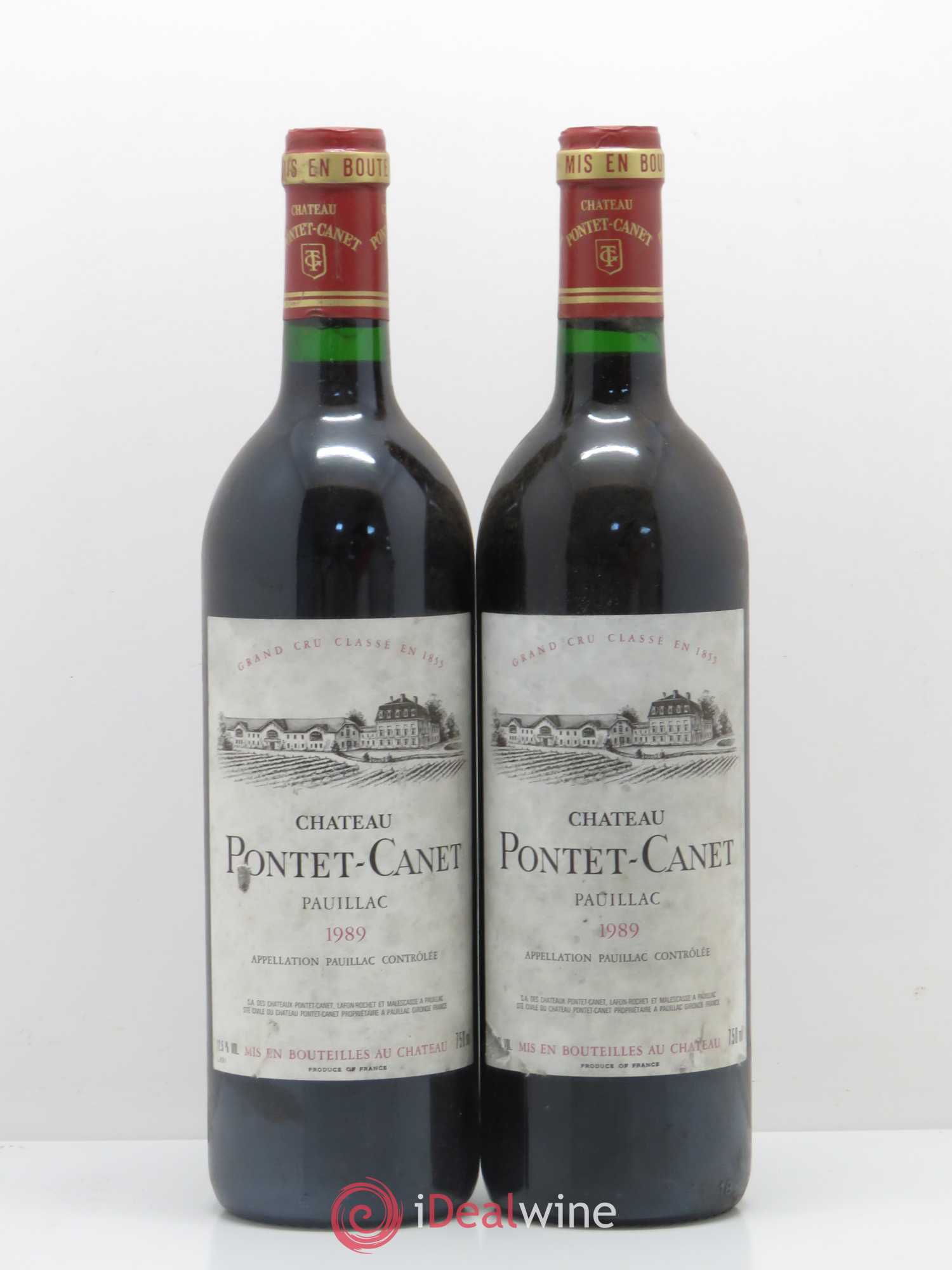 Château Pontet Canet 5ème Grand Cru Classé 1989 - Lot de 5 bouteilles - 2