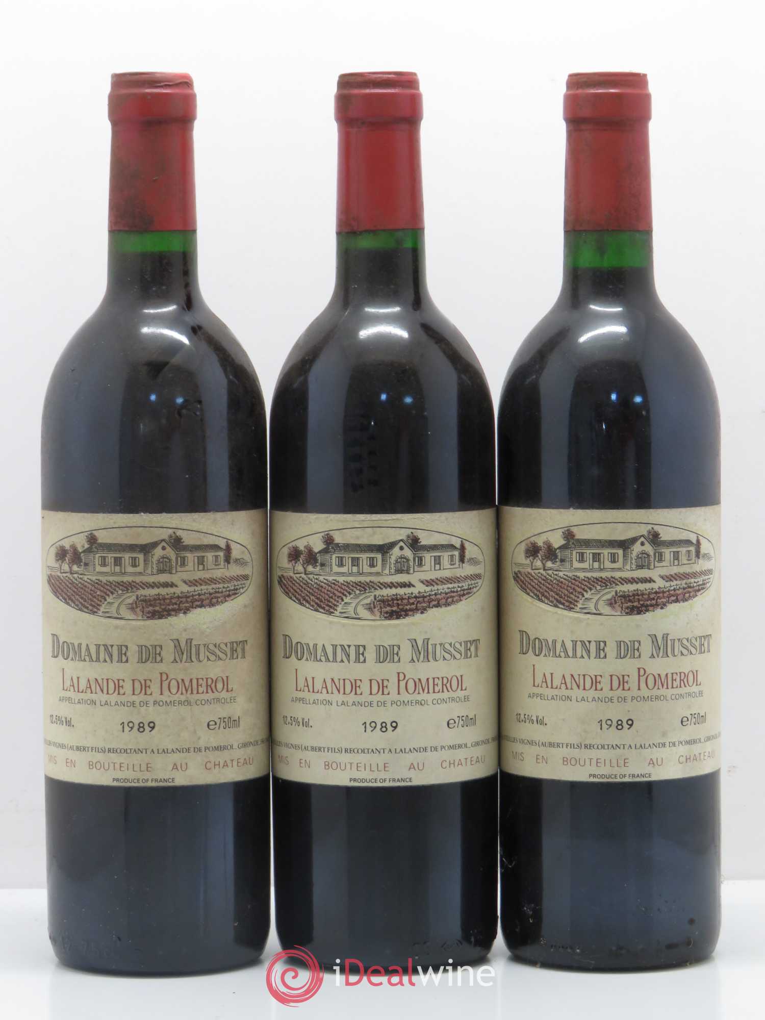 Bordeaux Domaine de Musset Lalande de Pomerol 1989 - Lot de 6 bouteilles - 2
