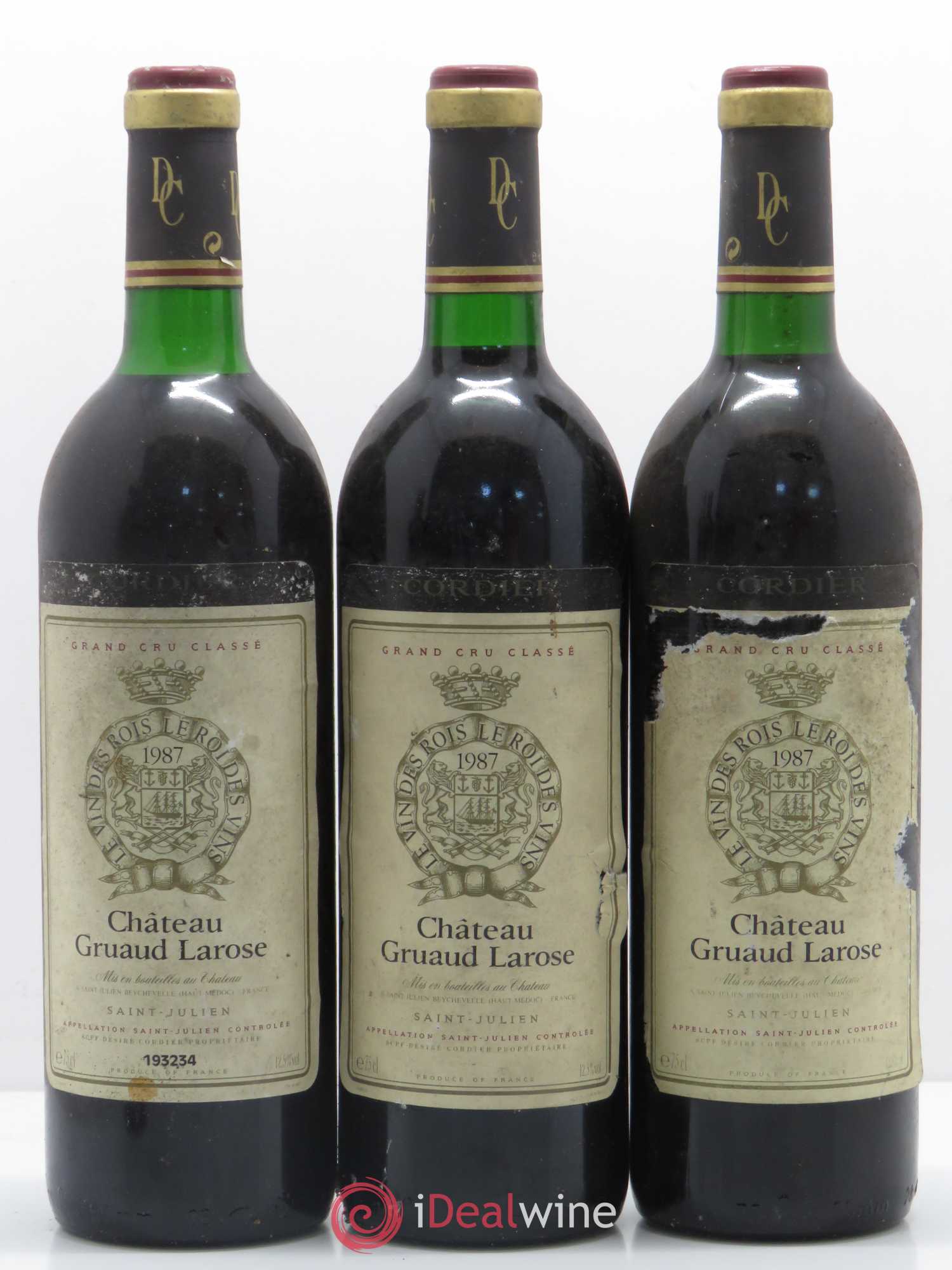 Château Gruaud Larose 2ème Grand Cru Classé 1987 - Lot de 6 bouteilles - 1