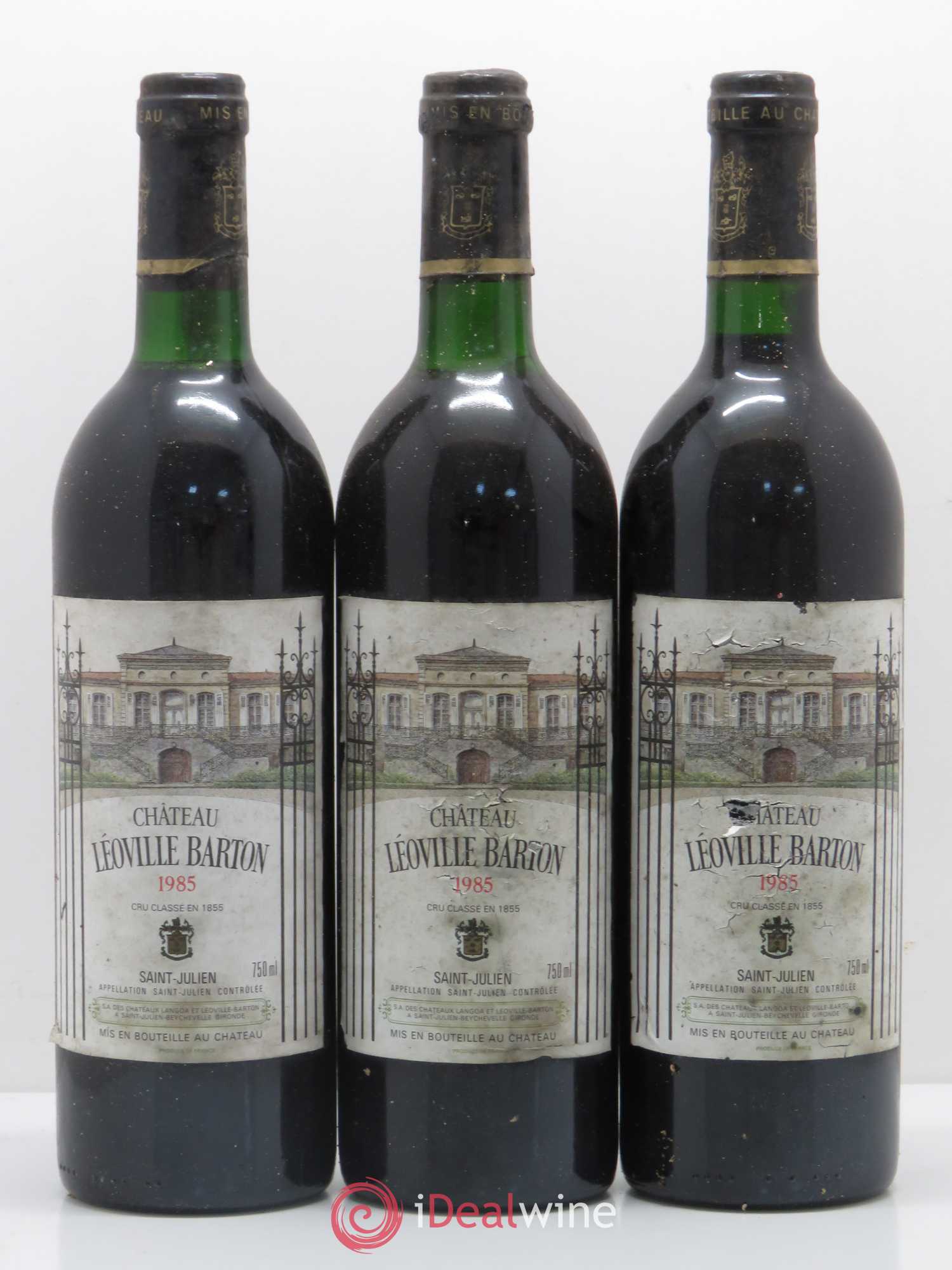 Château Léoville Barton 2ème Grand Cru Classé 1985 - Lot de 3 bouteilles - 0