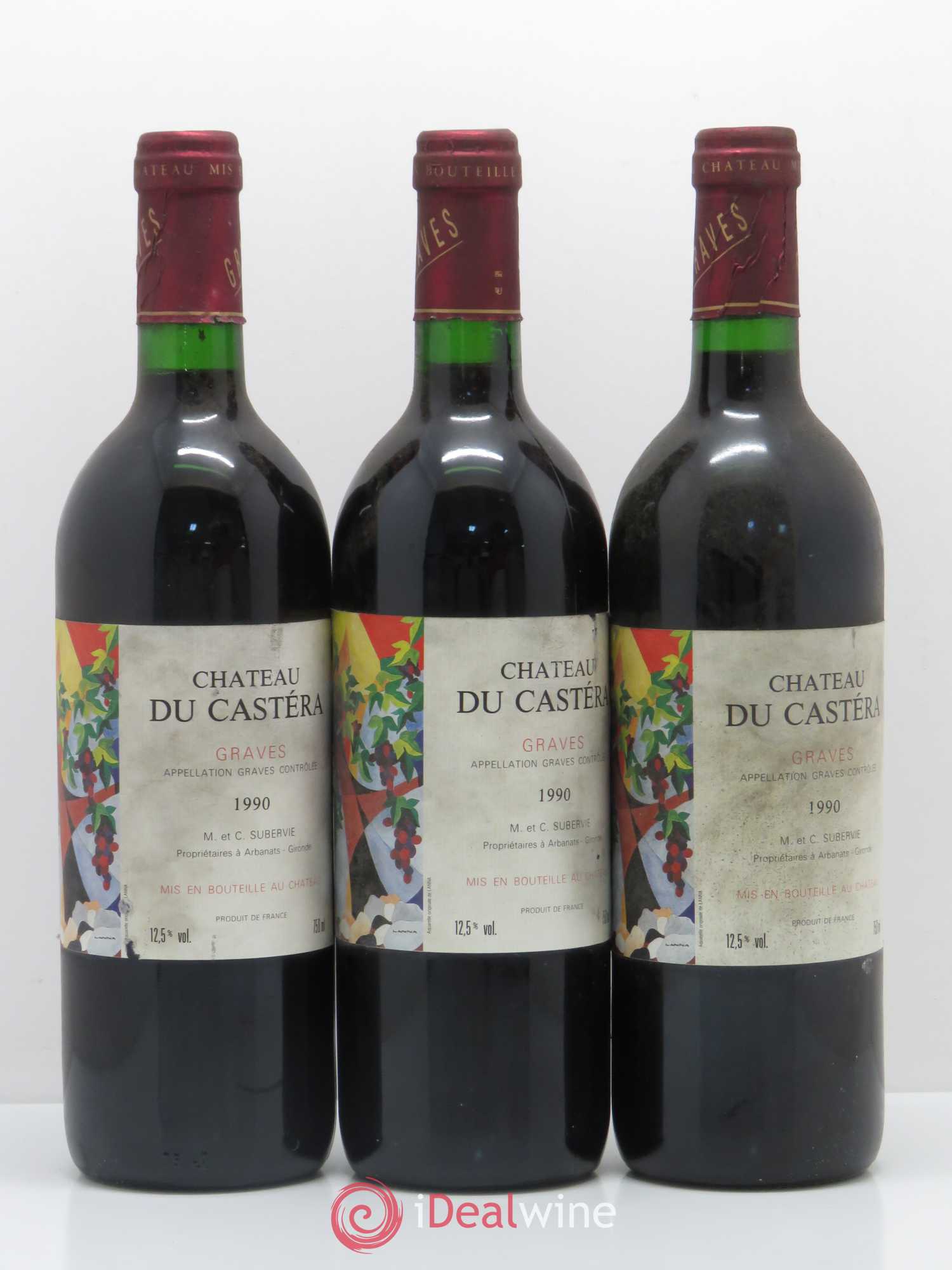 Graves Chateau Castéra 1990 - Lot de 6 bouteilles - 2