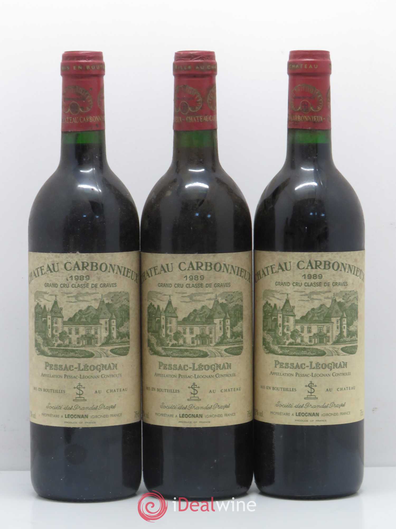 Château Carbonnieux Cru Classé de Graves 1989 - Lot de 6 bouteilles - 1