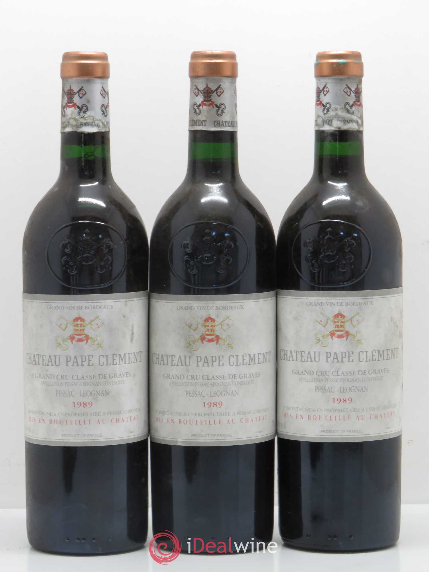 Château Pape Clément Cru Classé de Graves 1989 - Lot de 6 bouteilles - 1