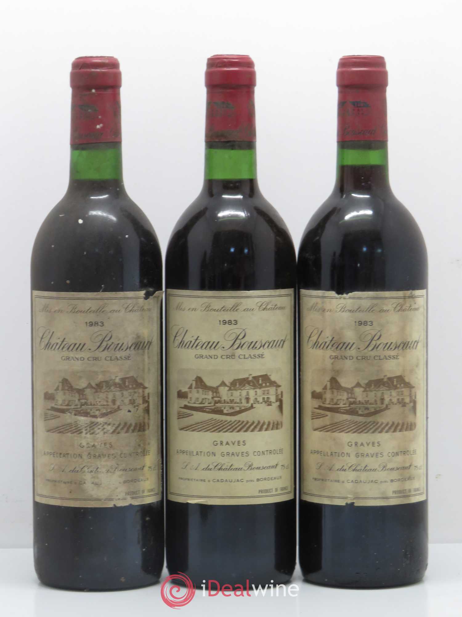 Château Bouscaut Cru Classé de Graves 1983 - Lot de 6 bouteilles - 1
