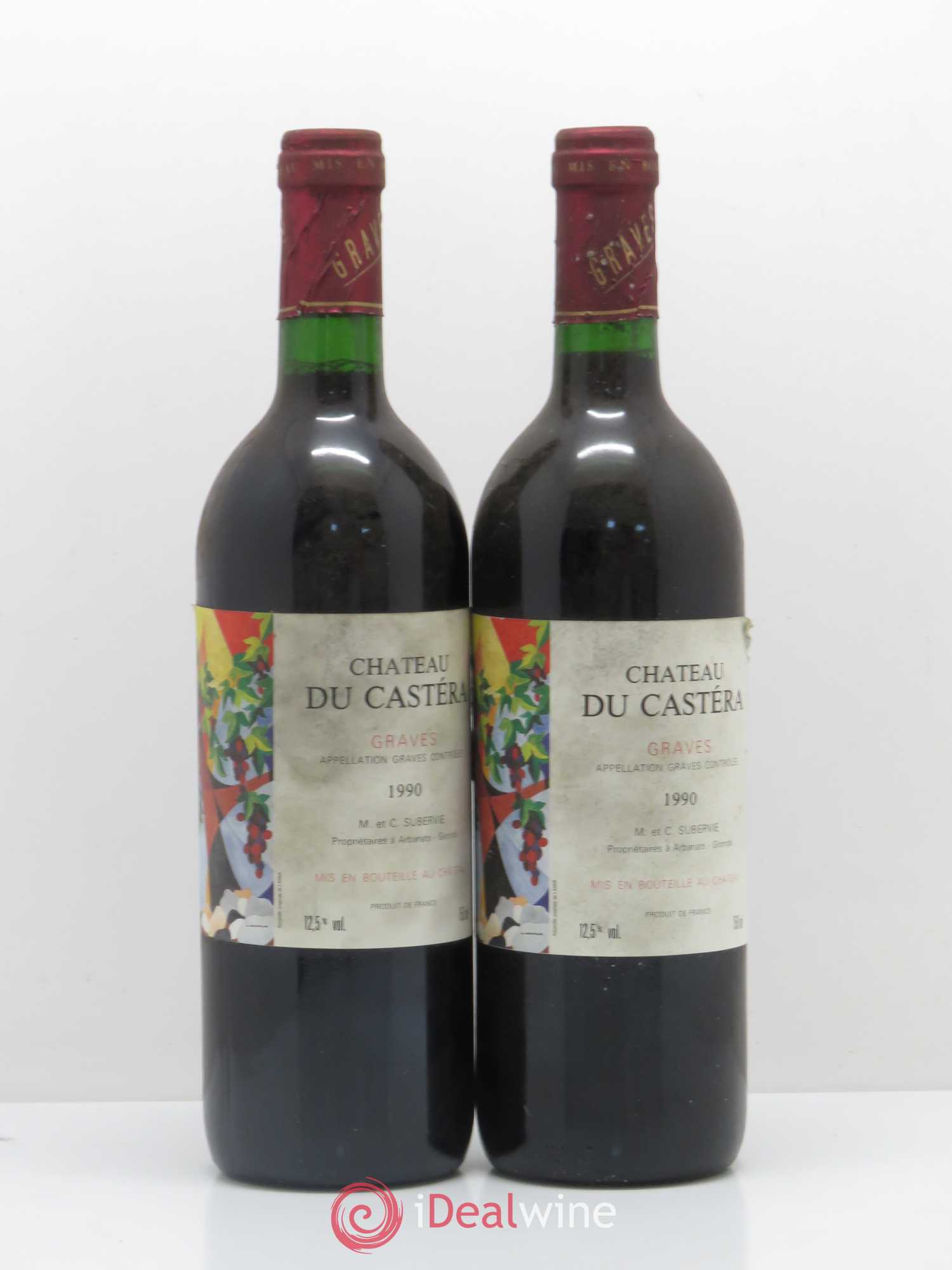 Graves Chateau Castéra 1990 - Lot de 5 bouteilles - 2