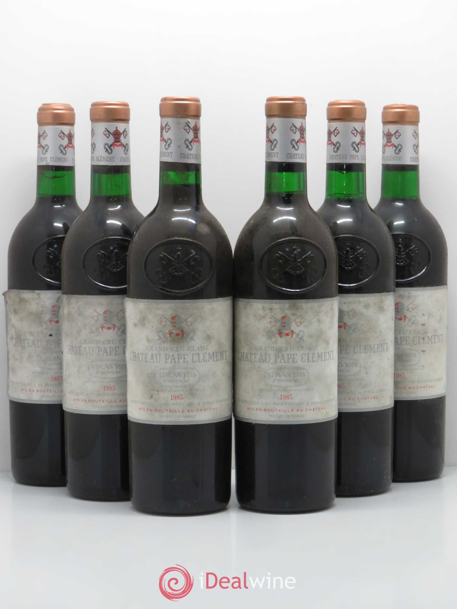 Château Pape Clément Cru Classé de Graves 1985 - Lot de 6 bouteilles - 0