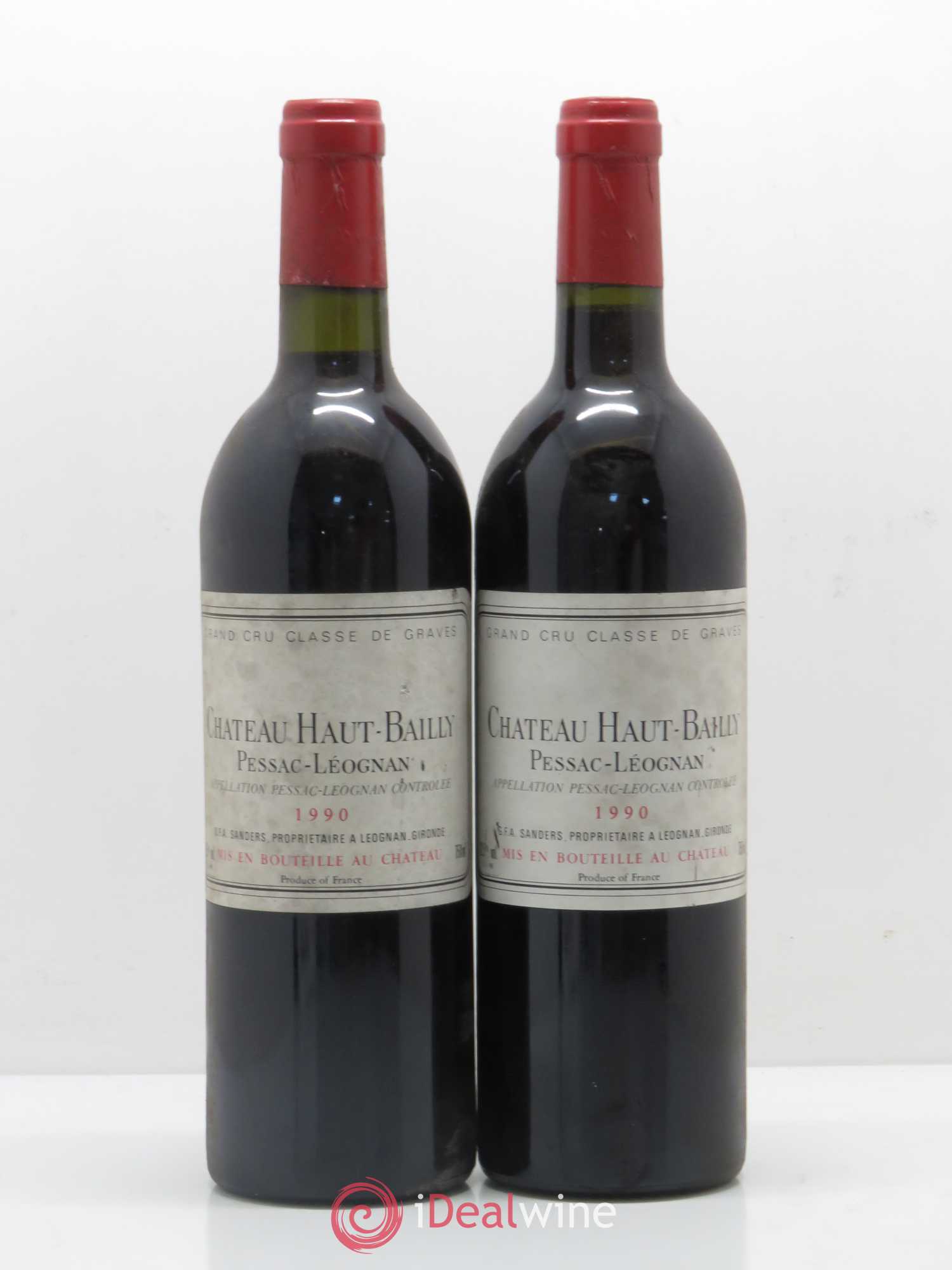 Château Haut-Bailly Cru Classé de Graves 1990 - Lot de 2 bouteilles - 0