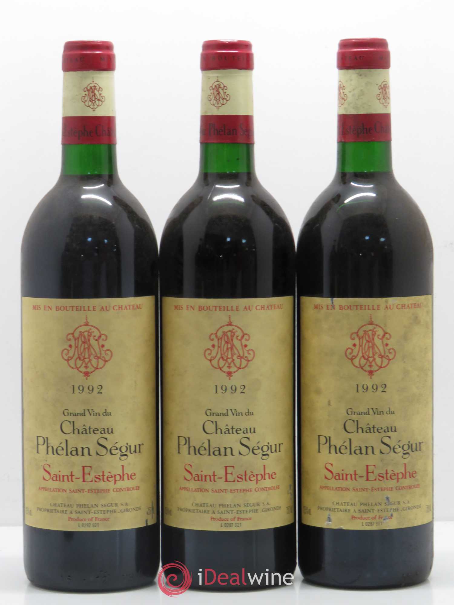 Château Phélan Ségur 1992 - Lot de 6 bouteilles - 1