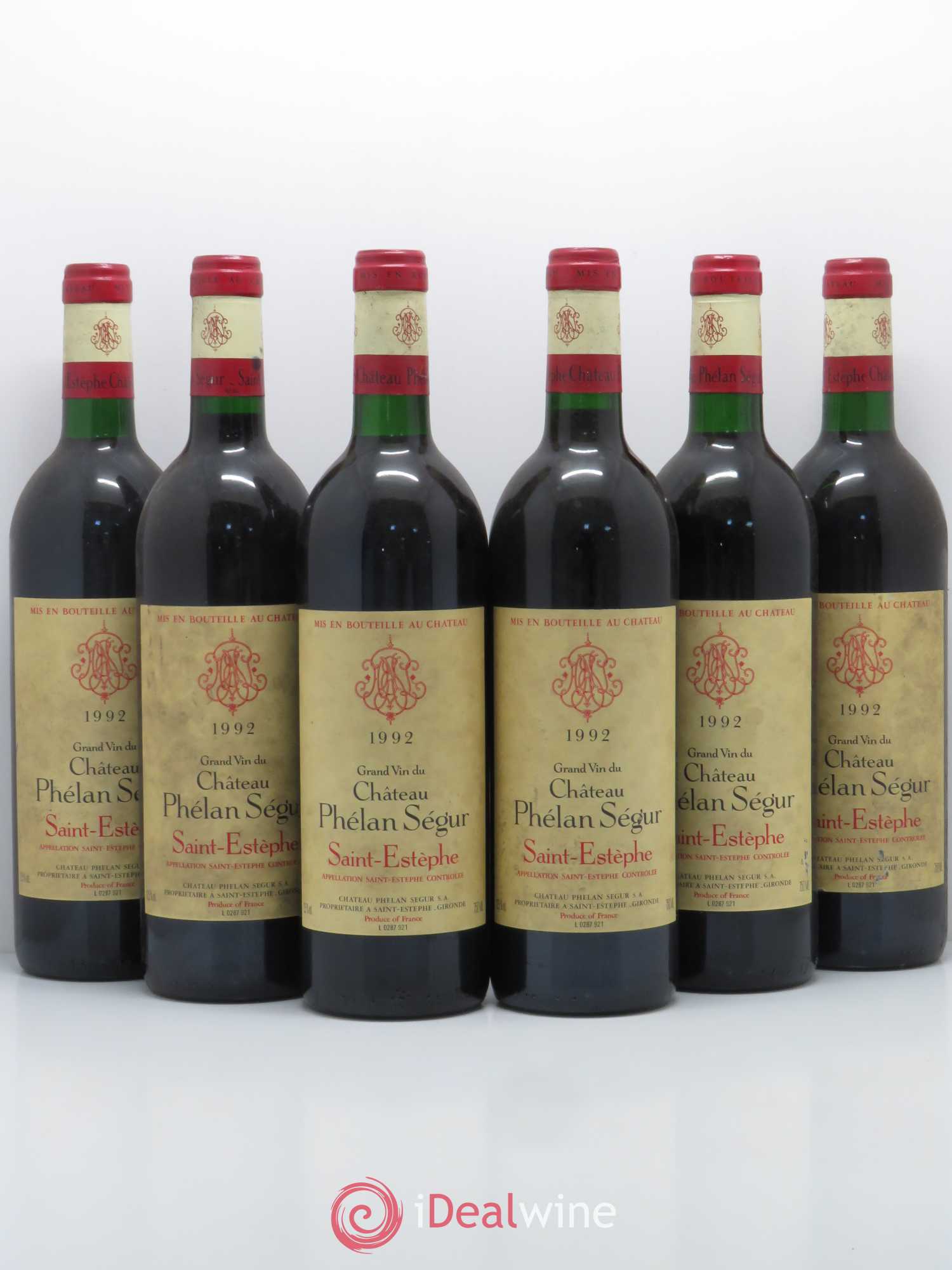 Château Phélan Ségur 1992 - Lot de 6 bouteilles - 0