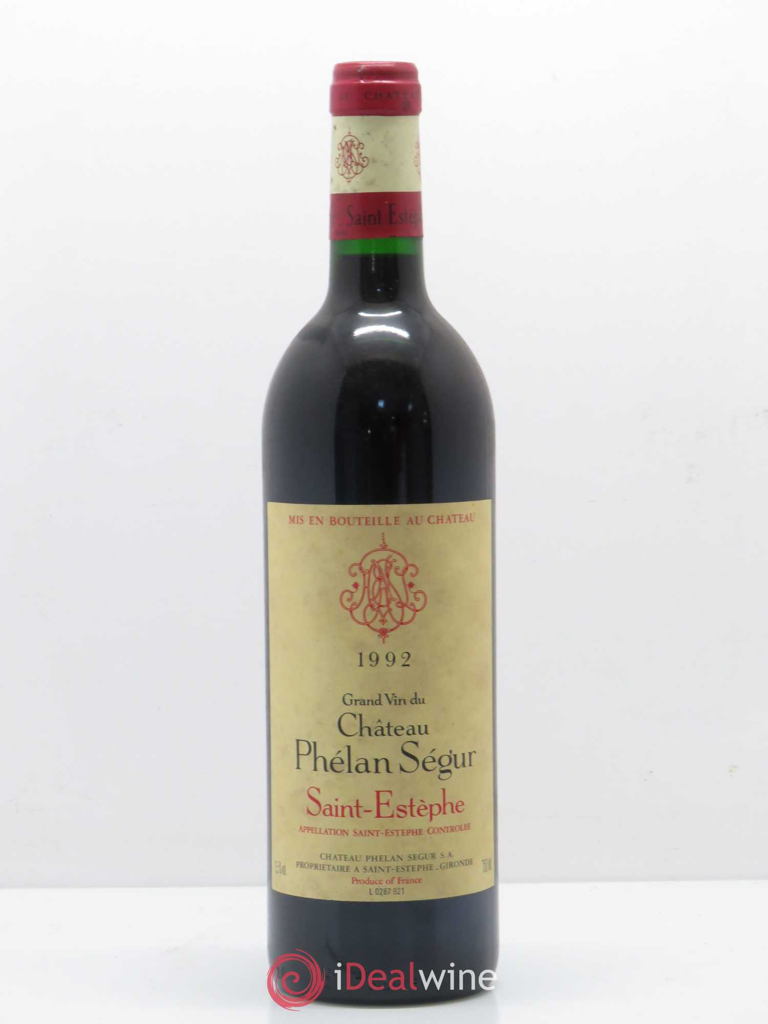 Château Phélan Ségur 1992 - Lot de 1 bouteille - 0