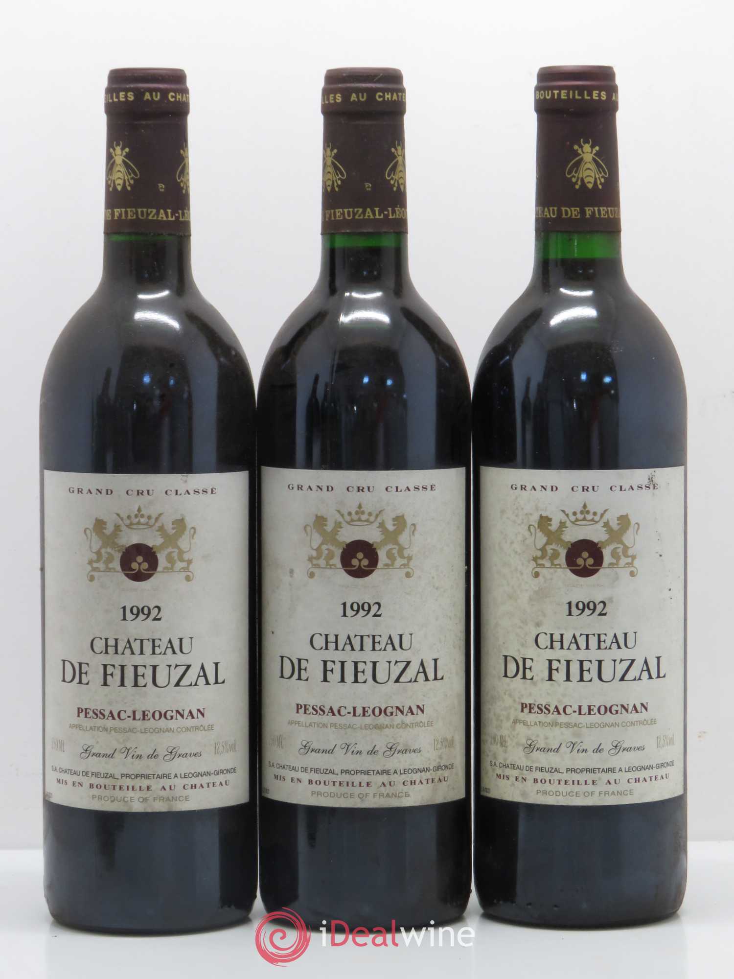 Château de Fieuzal Cru Classé de Graves 1992 - Lot de 6 bouteilles - 1