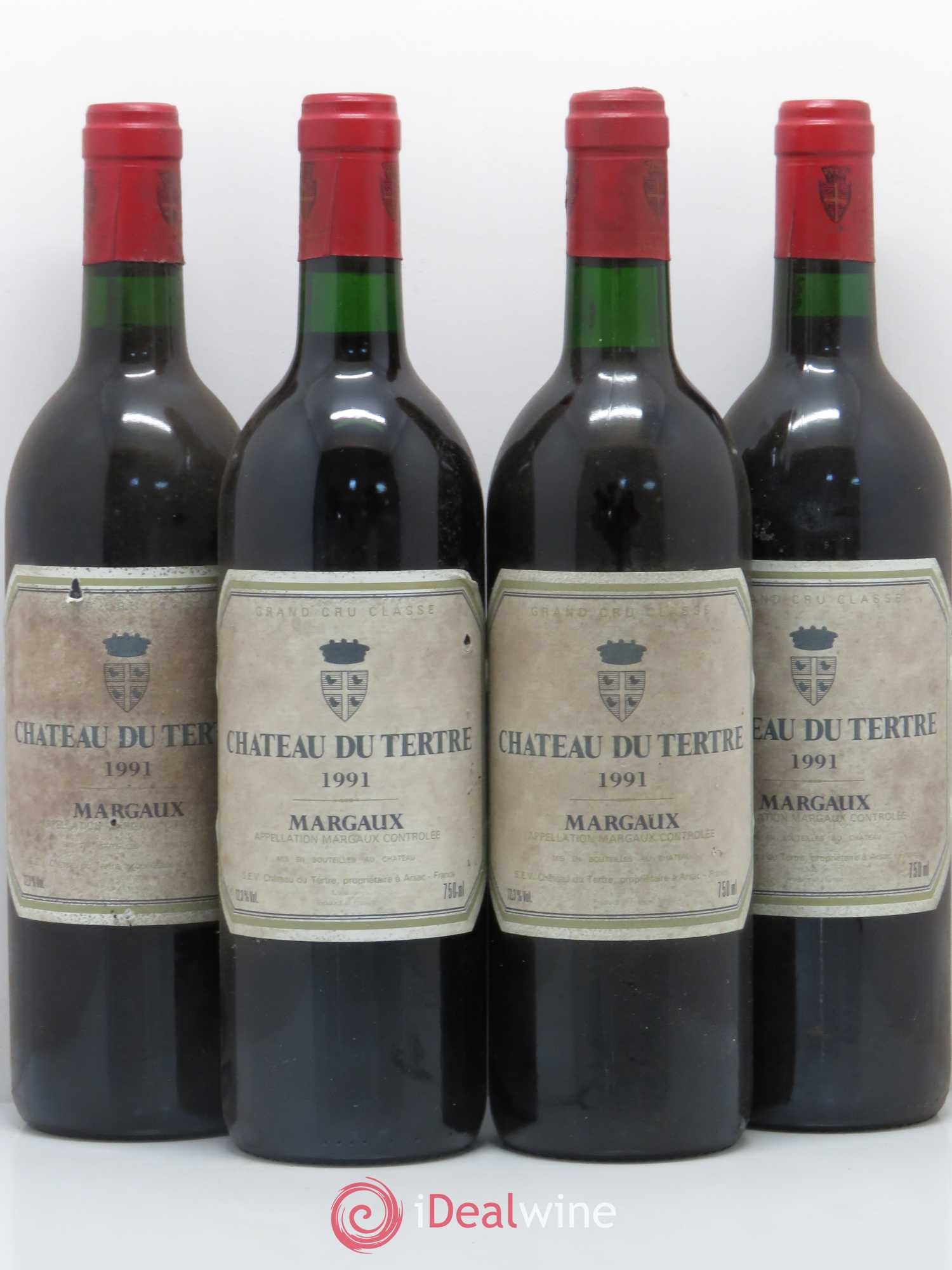 Château du Tertre 5ème Grand Cru Classé 1991 - Lot de 4 bouteilles - 0
