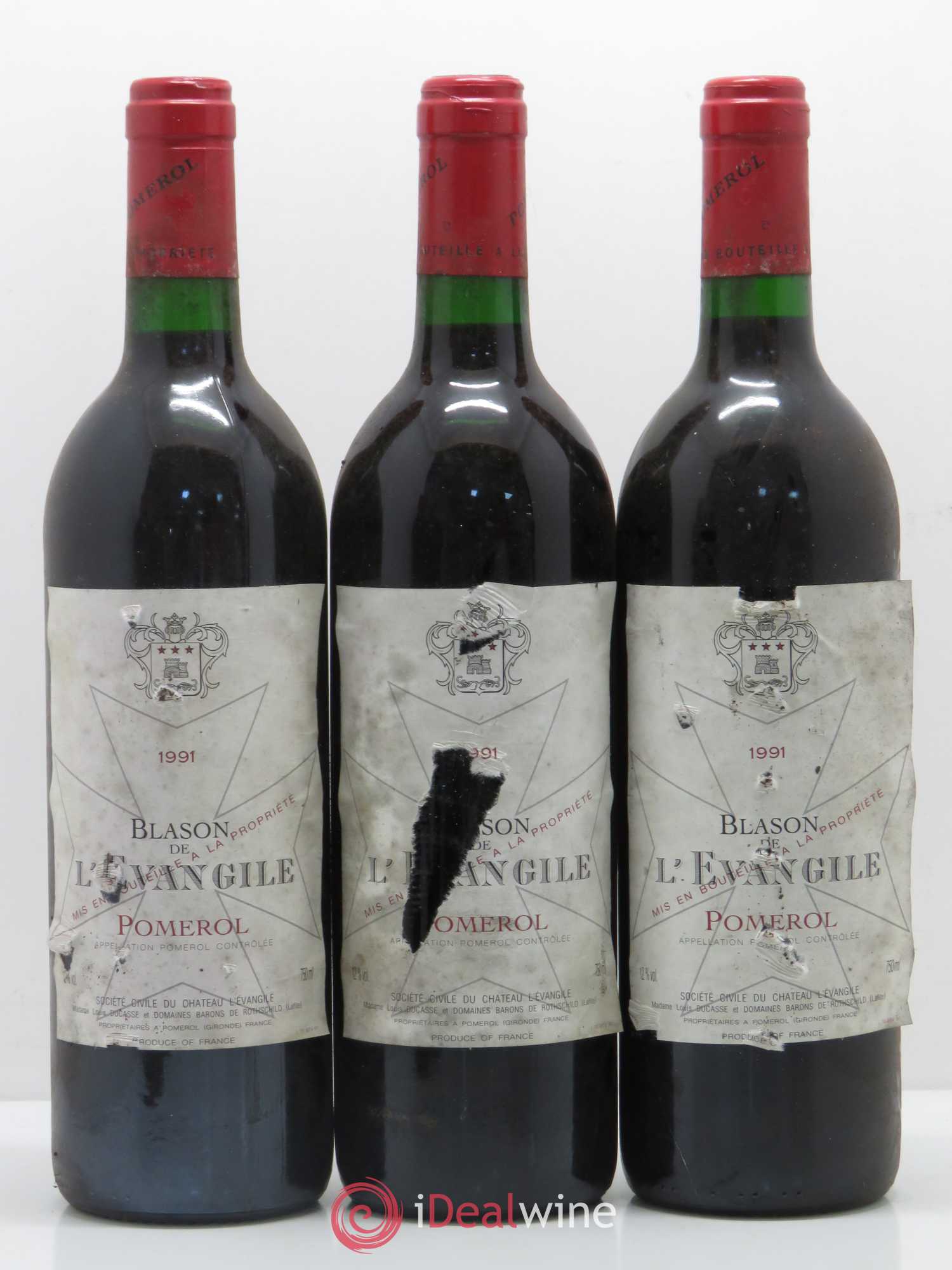 Blason de l'Evangile 1991 - Lot of 5 bottles - 1