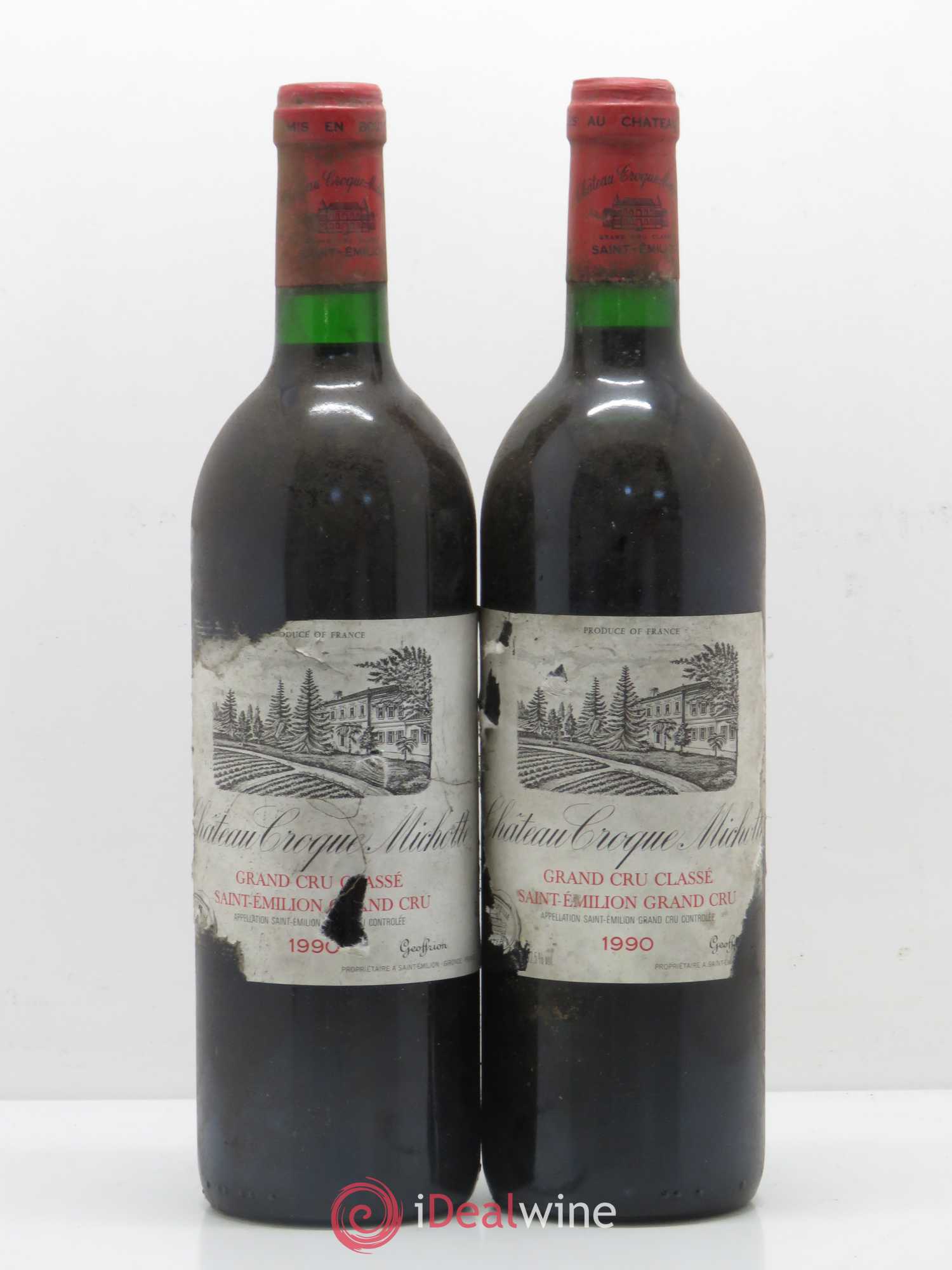 Château Croque Michotte 1990 - Posten von 2 Flaschen - 0