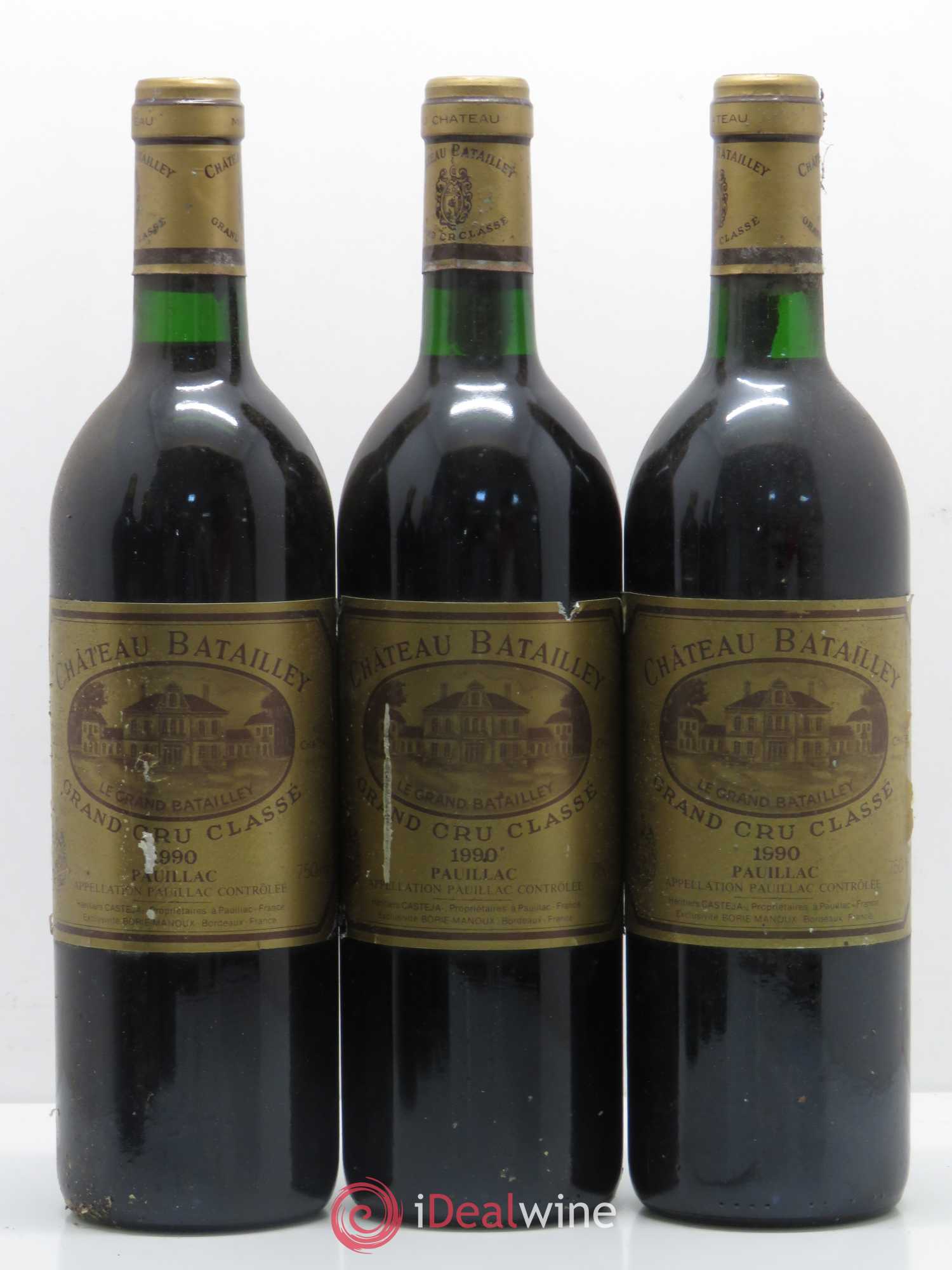 Château Batailley 5ème Grand Cru Classé 1990 - Lot de 6 bouteilles - 1