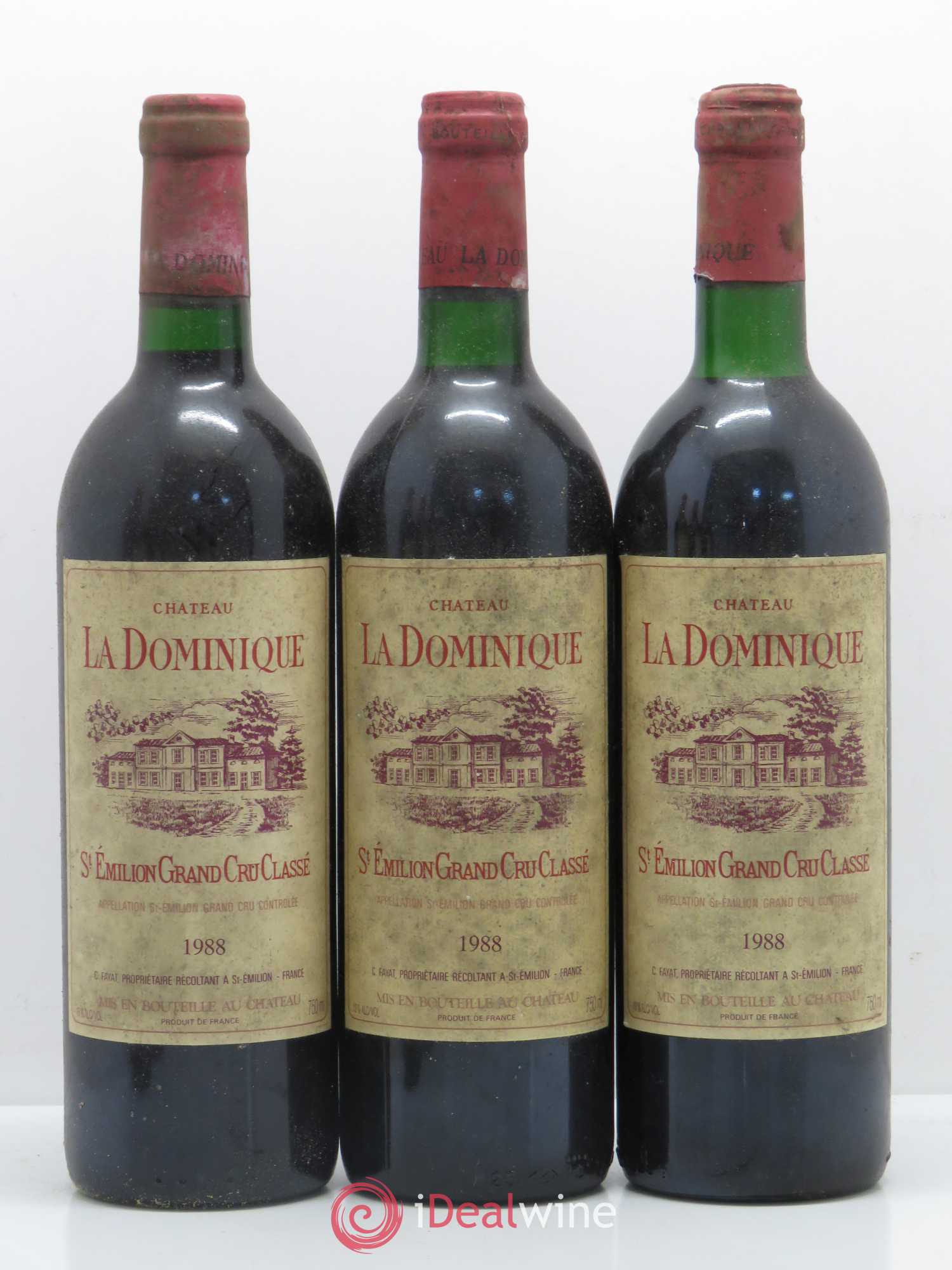 Château la Dominique Grand Cru Classé 1988 - Lot de 6 bouteilles - 1