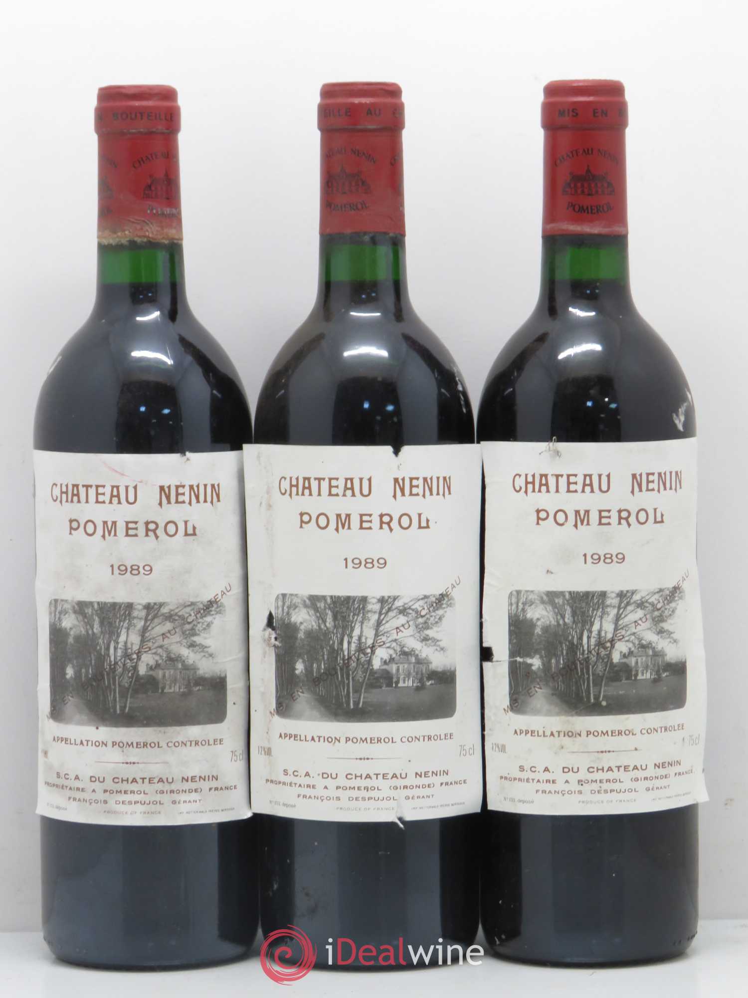 Château Nenin 1989 - Lot de 3 bouteilles - 0