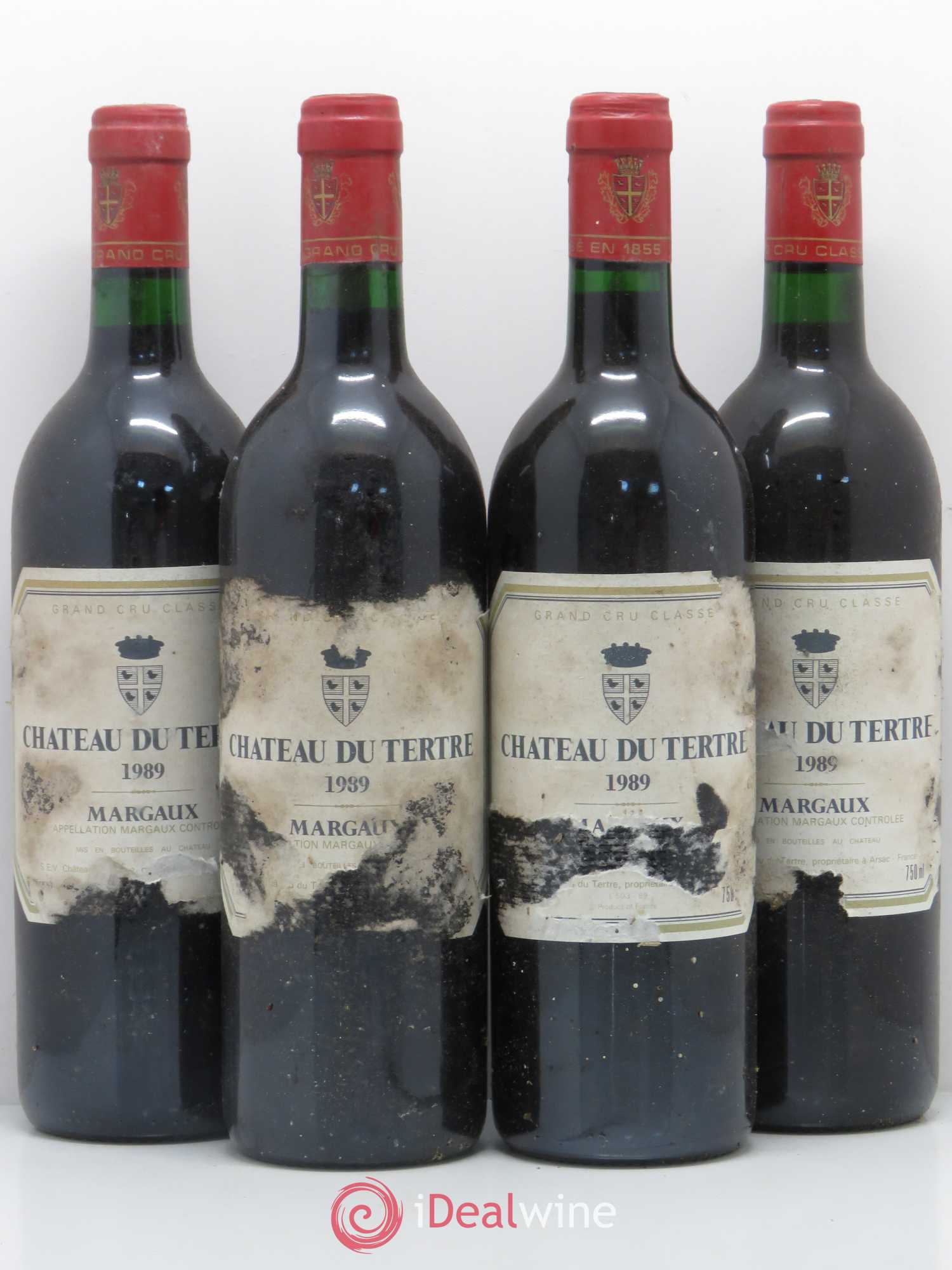 Château du Tertre 5ème Grand Cru Classé 1989 - Lot de 4 bouteilles - 0