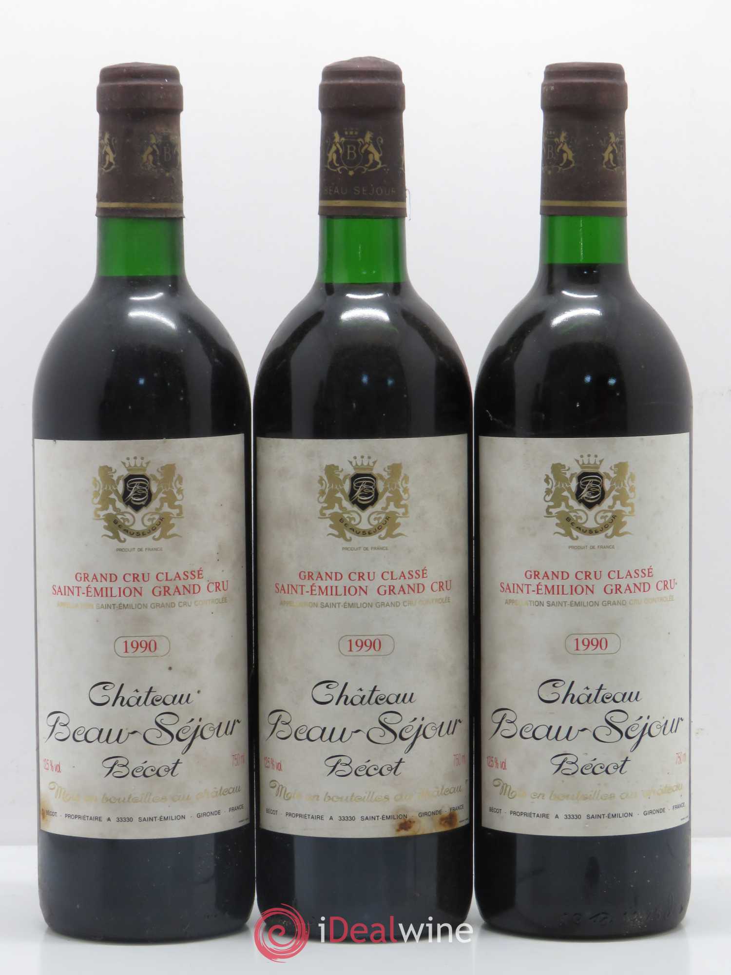 Château Beau-Séjour Bécot 1er Grand Cru Classé B 1990 - Lot de 5 bouteilles - 1