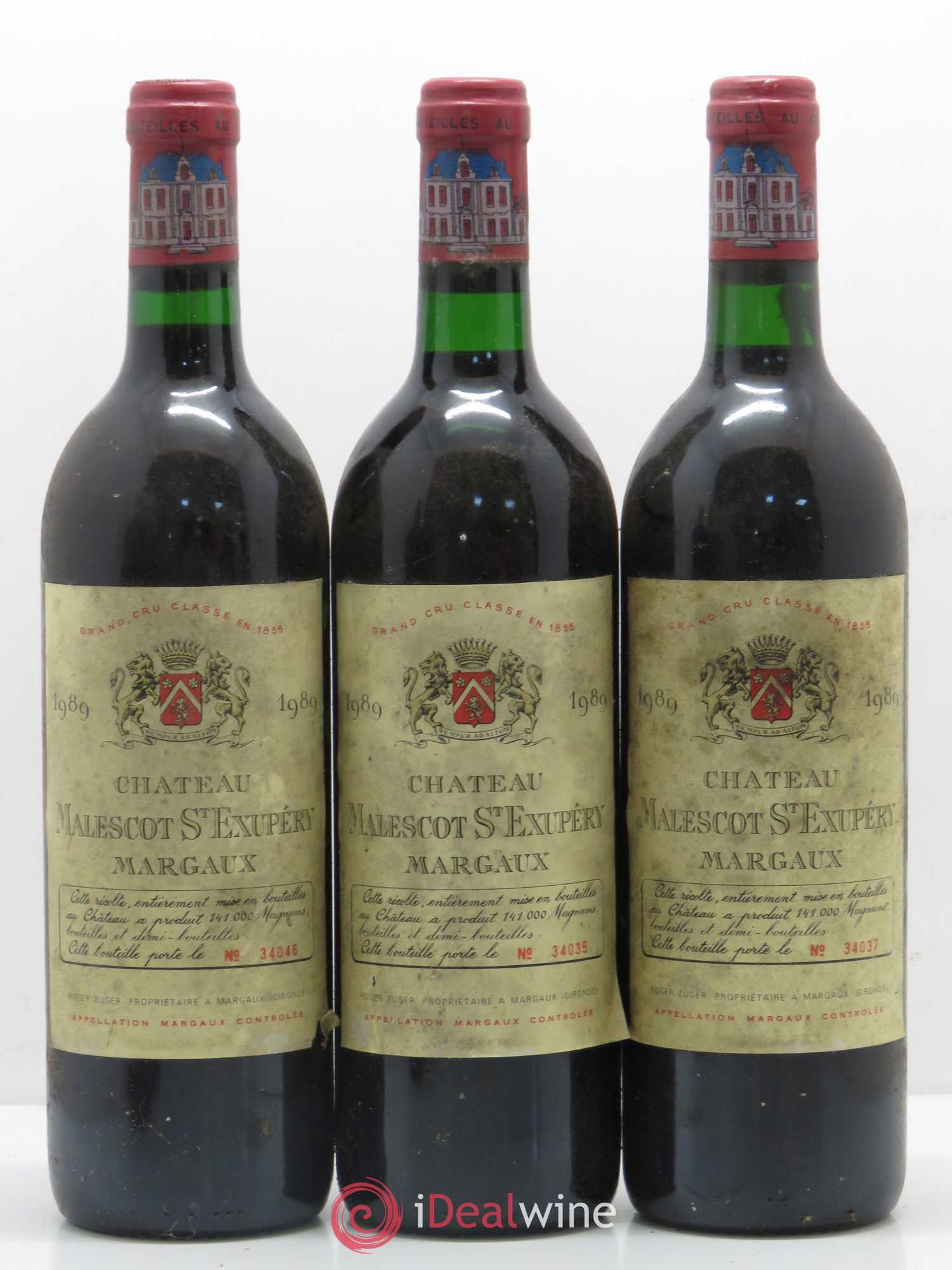 Château Malescot Saint-Exupéry 3ème Grand Cru Classé 1989 - Lot de 5 bouteilles - 1