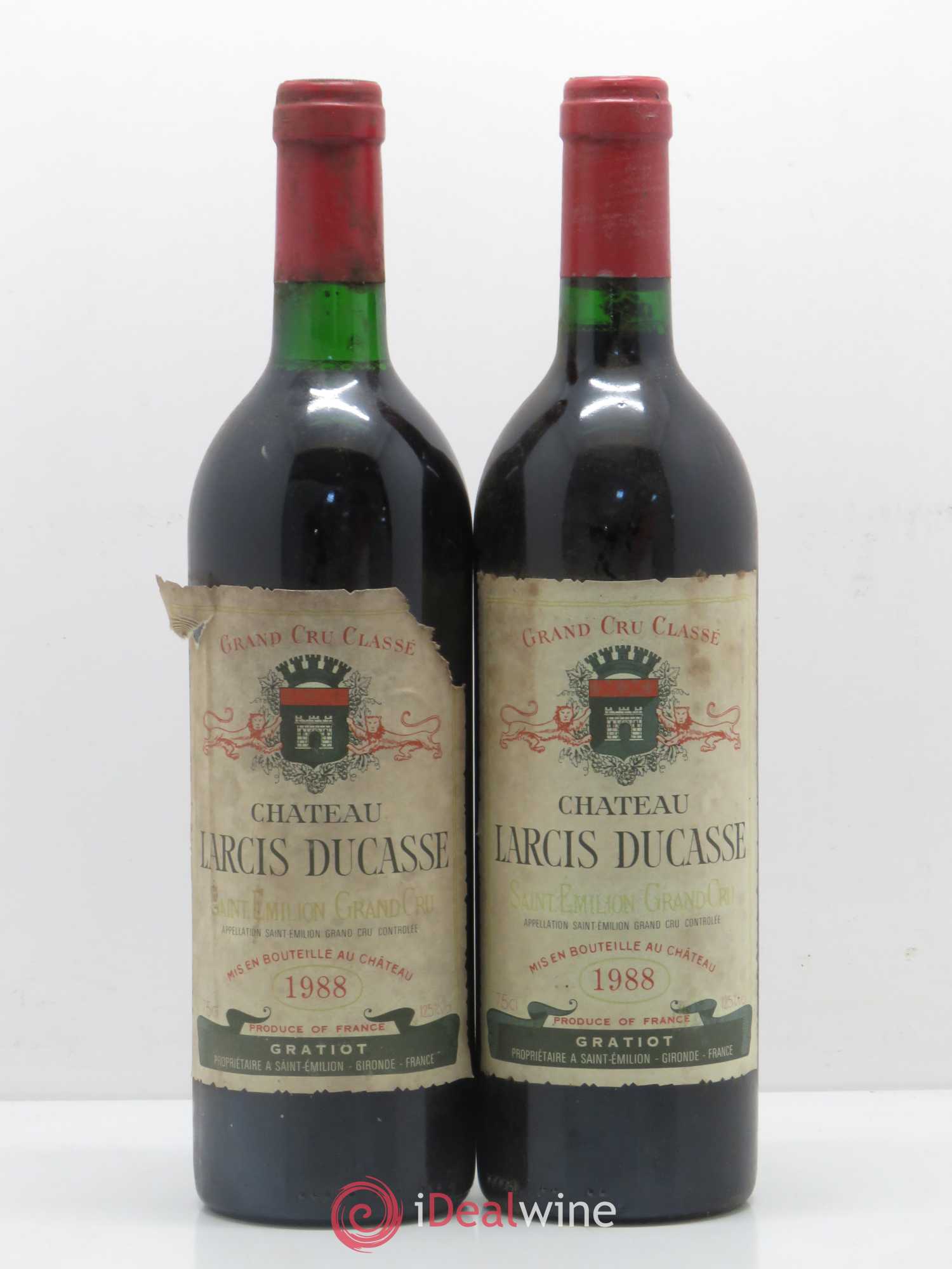 Château Larcis Ducasse 1er Grand Cru Classé B 1988 - Lot de 5 bouteilles - 2