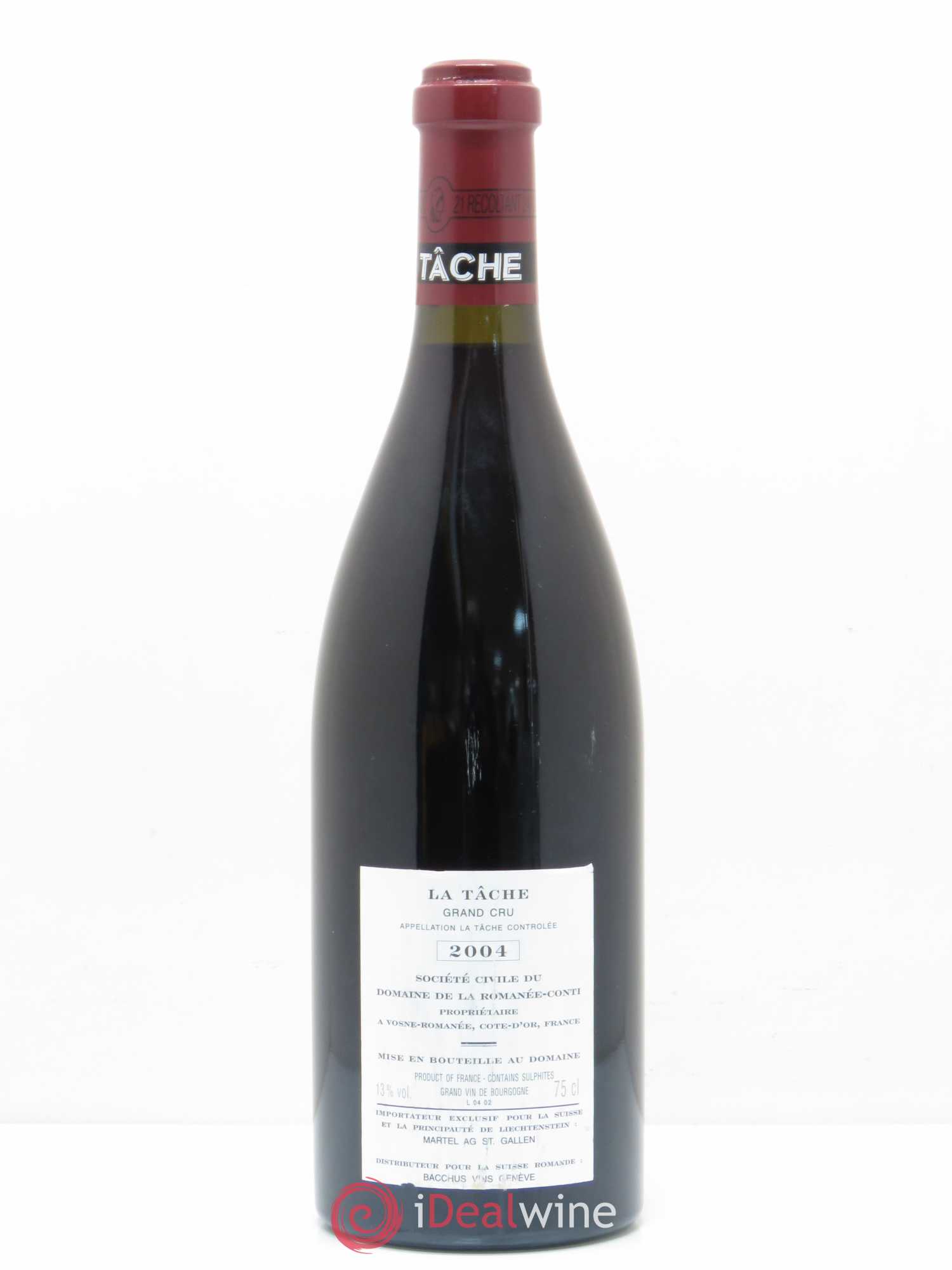 La Tâche Grand Cru Domaine de la Romanée-Conti 2004 - Lot de 1 bouteille - 1