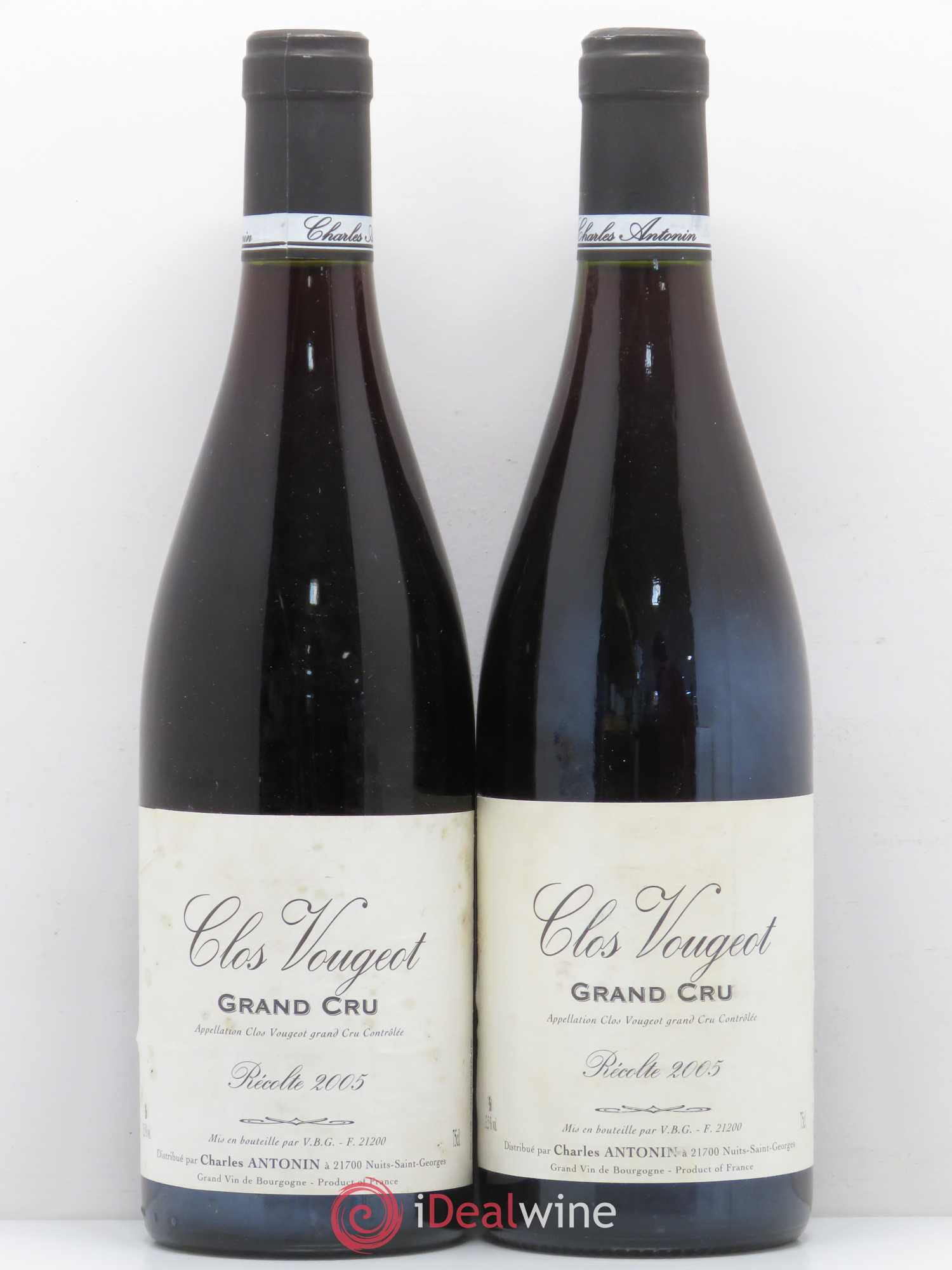 Clos de Vougeot Grand Cru Charles Antonin 2005 - Lot de 2 bouteilles - 0