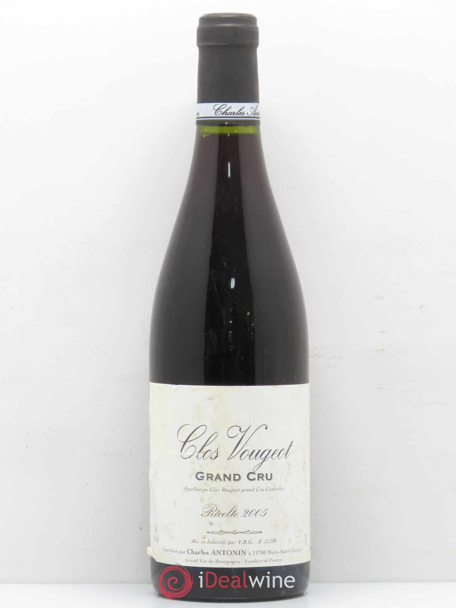 Clos de Vougeot Grand Cru Charles Antonin 2005 - Lot de 1 bouteille - 0