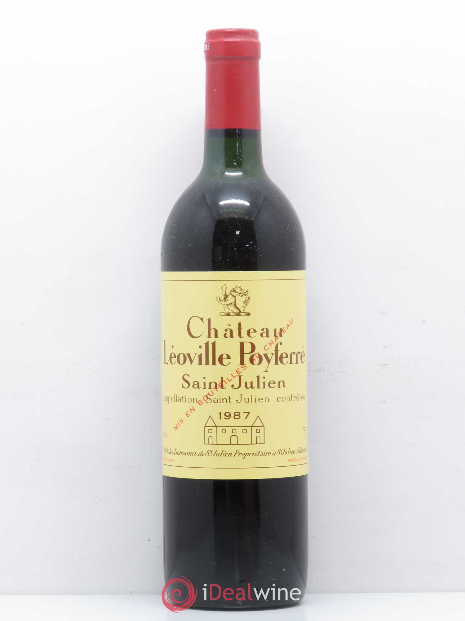 Château Léoville Poyferré 2ème Grand Cru Classé 1987 - Lot de 1 bouteille - 0