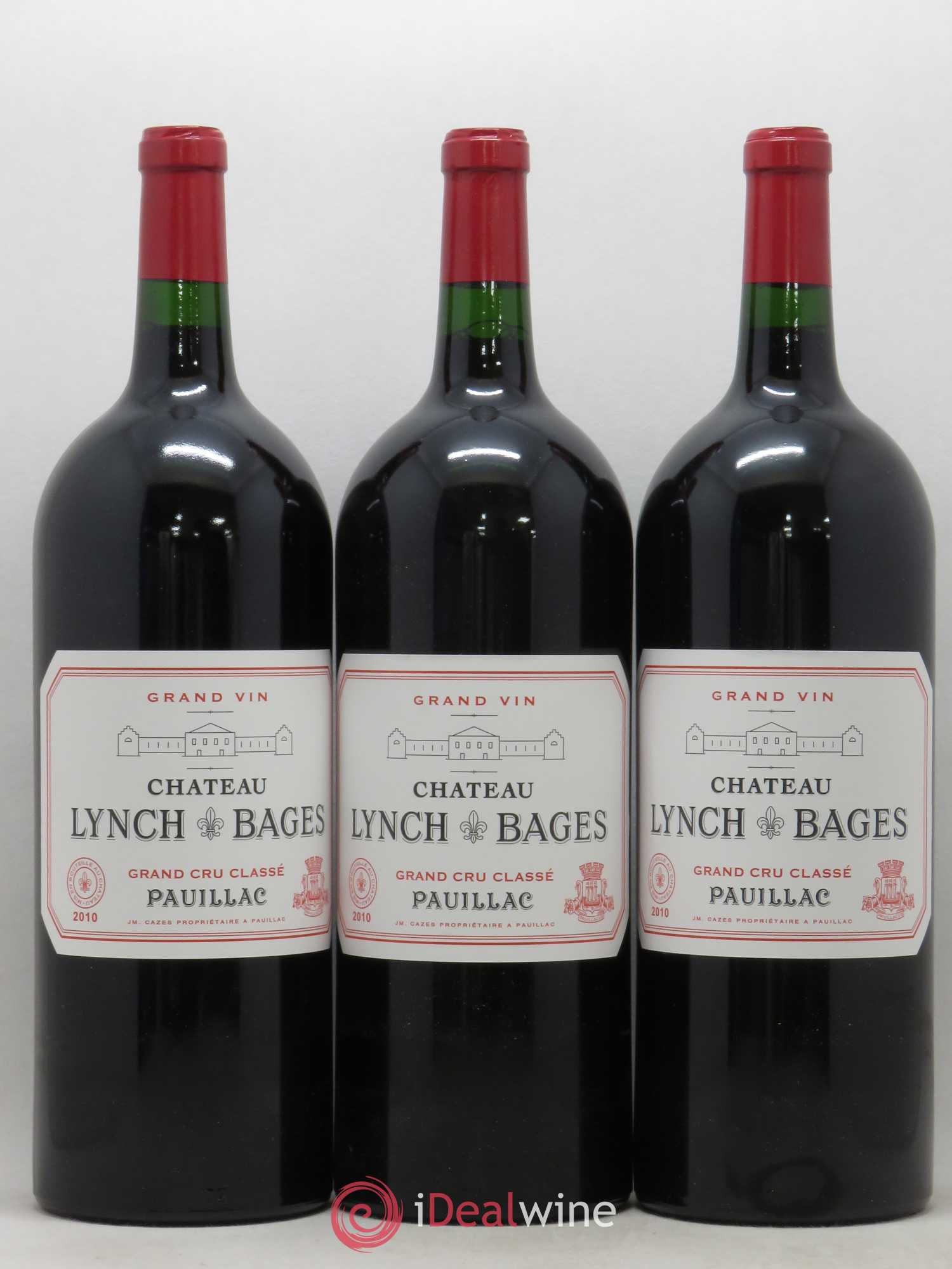 Château Lynch Bages 5ème Grand Cru Classé 2010 - Lot de 3 magnums - 0