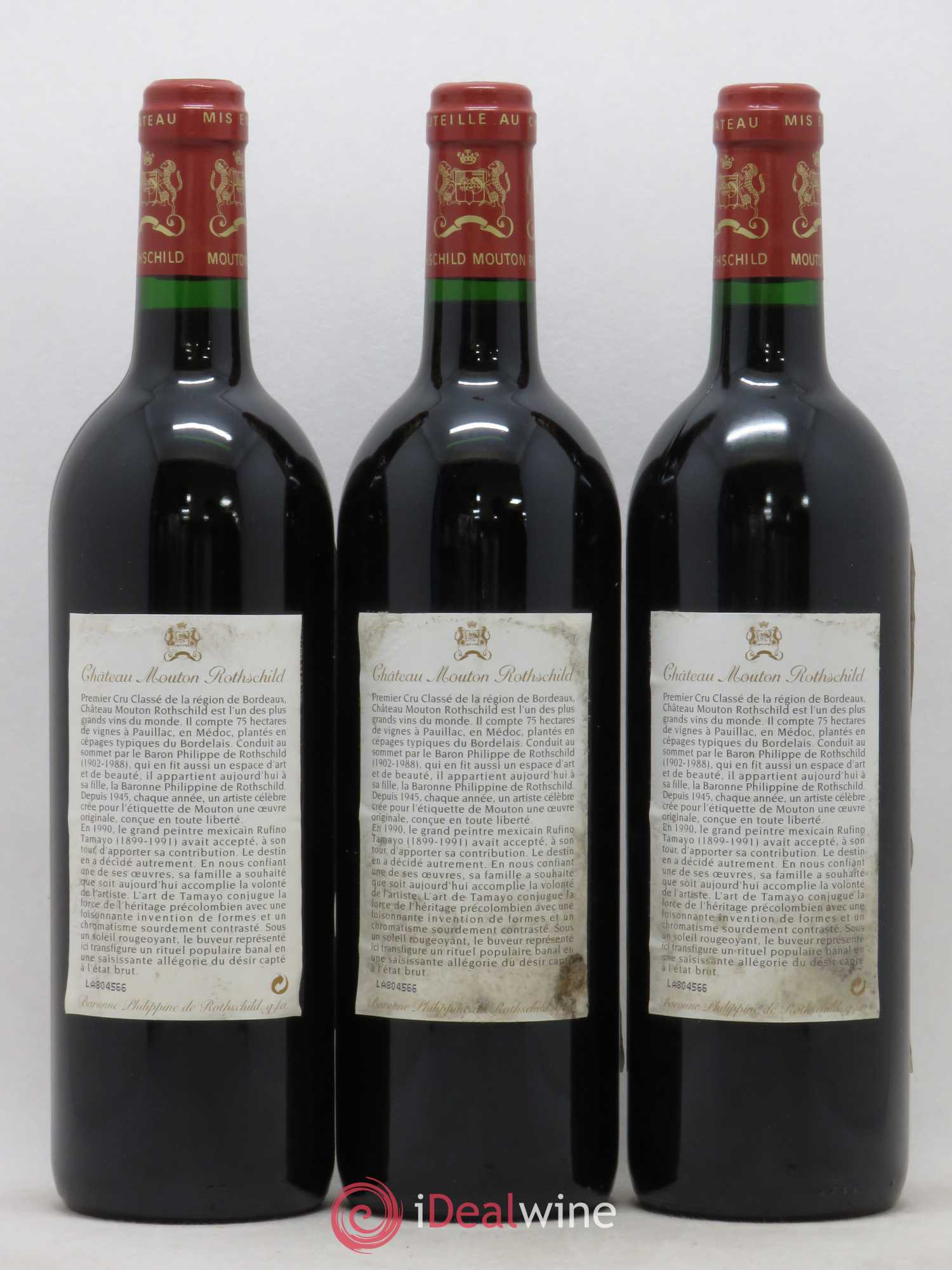 Château Mouton Rothschild 1er Grand Cru Classé 1998 - Lot de 12 bouteilles - 2