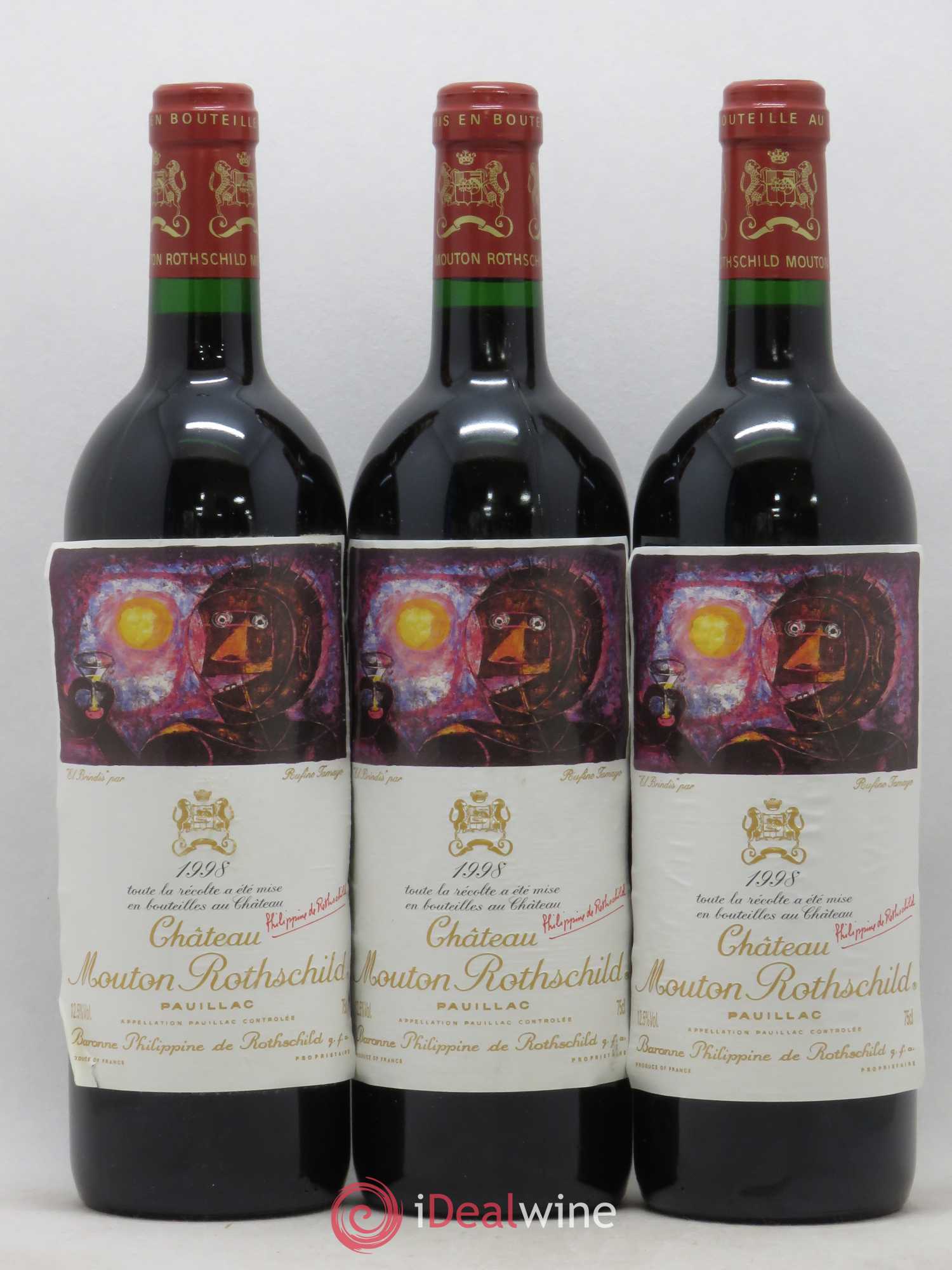 Château Mouton Rothschild 1er Grand Cru Classé 1998 - Lot de 12 bouteilles - 3