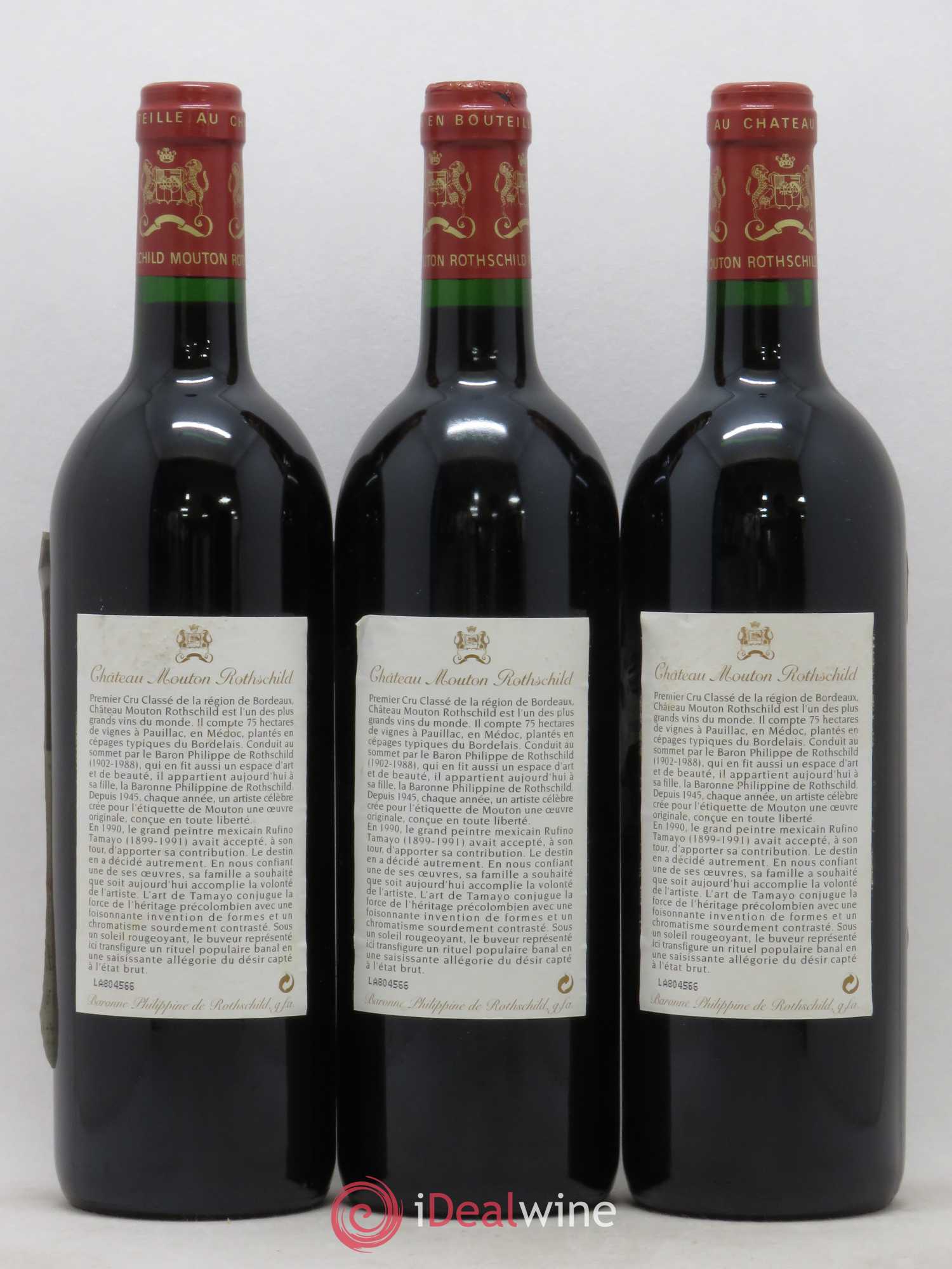 Château Mouton Rothschild 1er Grand Cru Classé 1998 - Lot de 12 bouteilles - 6