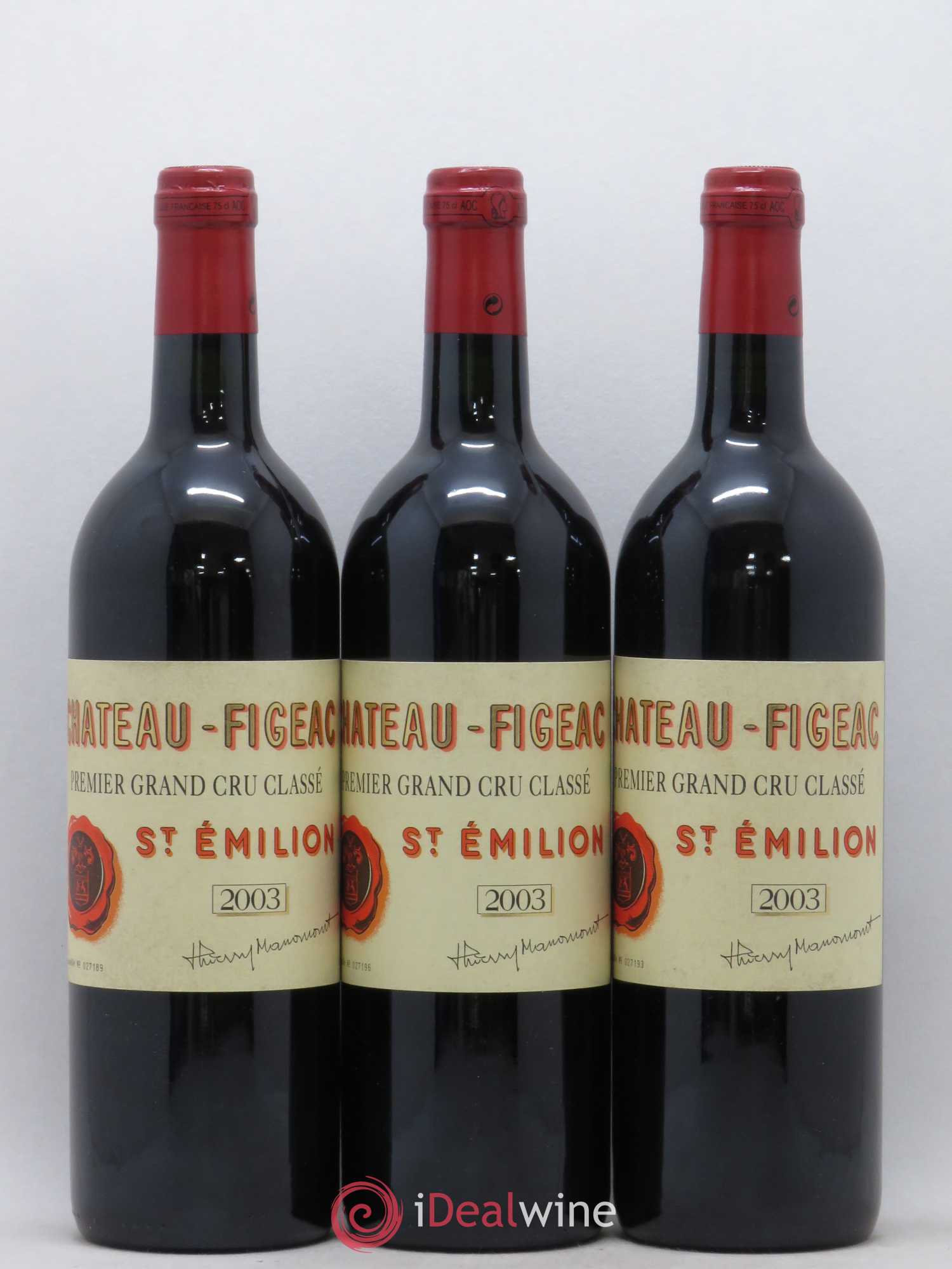 Château Figeac 1er Grand Cru Classé A 2003 - Lot de 12 bouteilles - 1