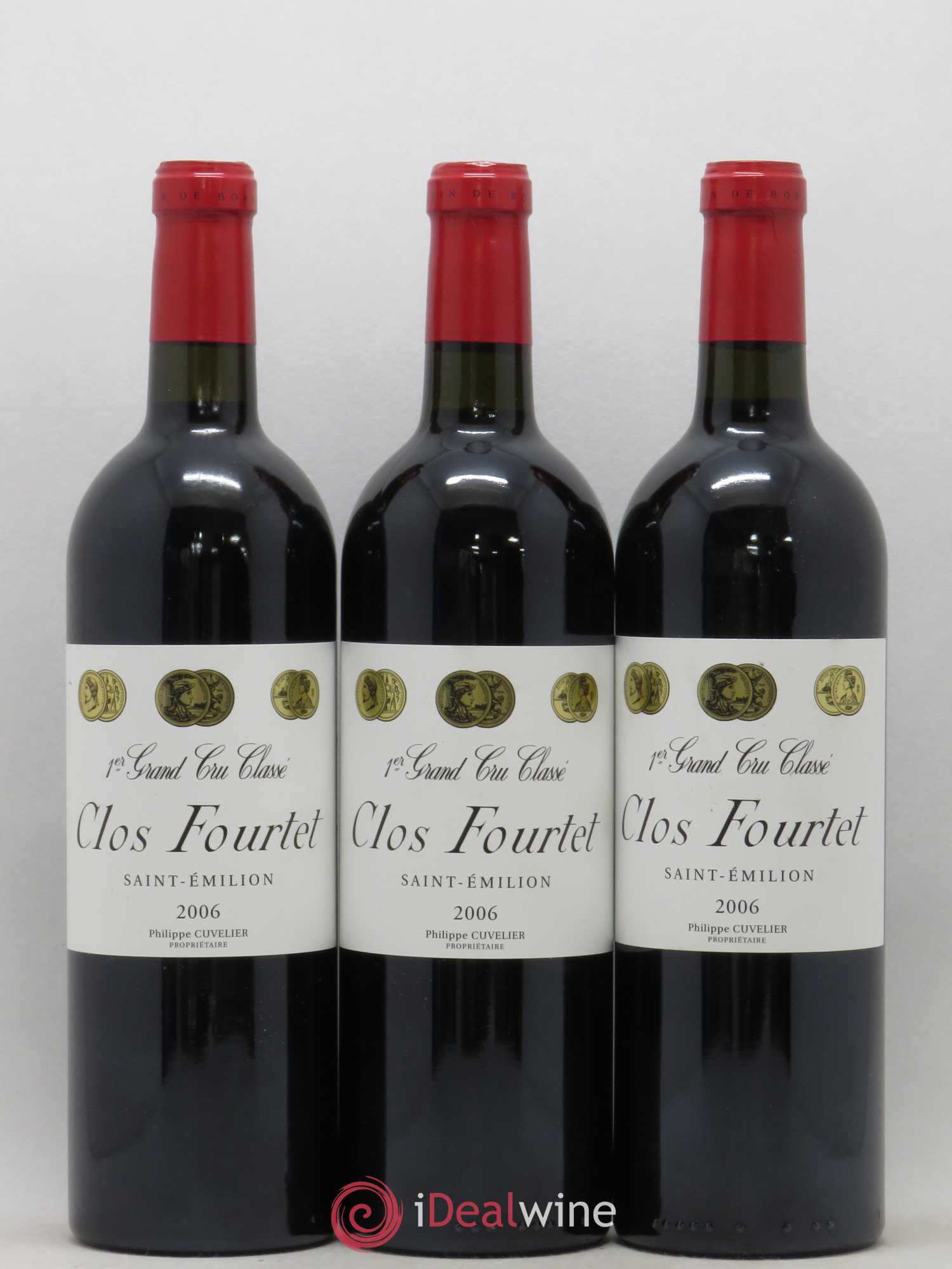 Clos Fourtet 1er Grand Cru Classé B 2006 - Lot de 3 bouteilles - 0