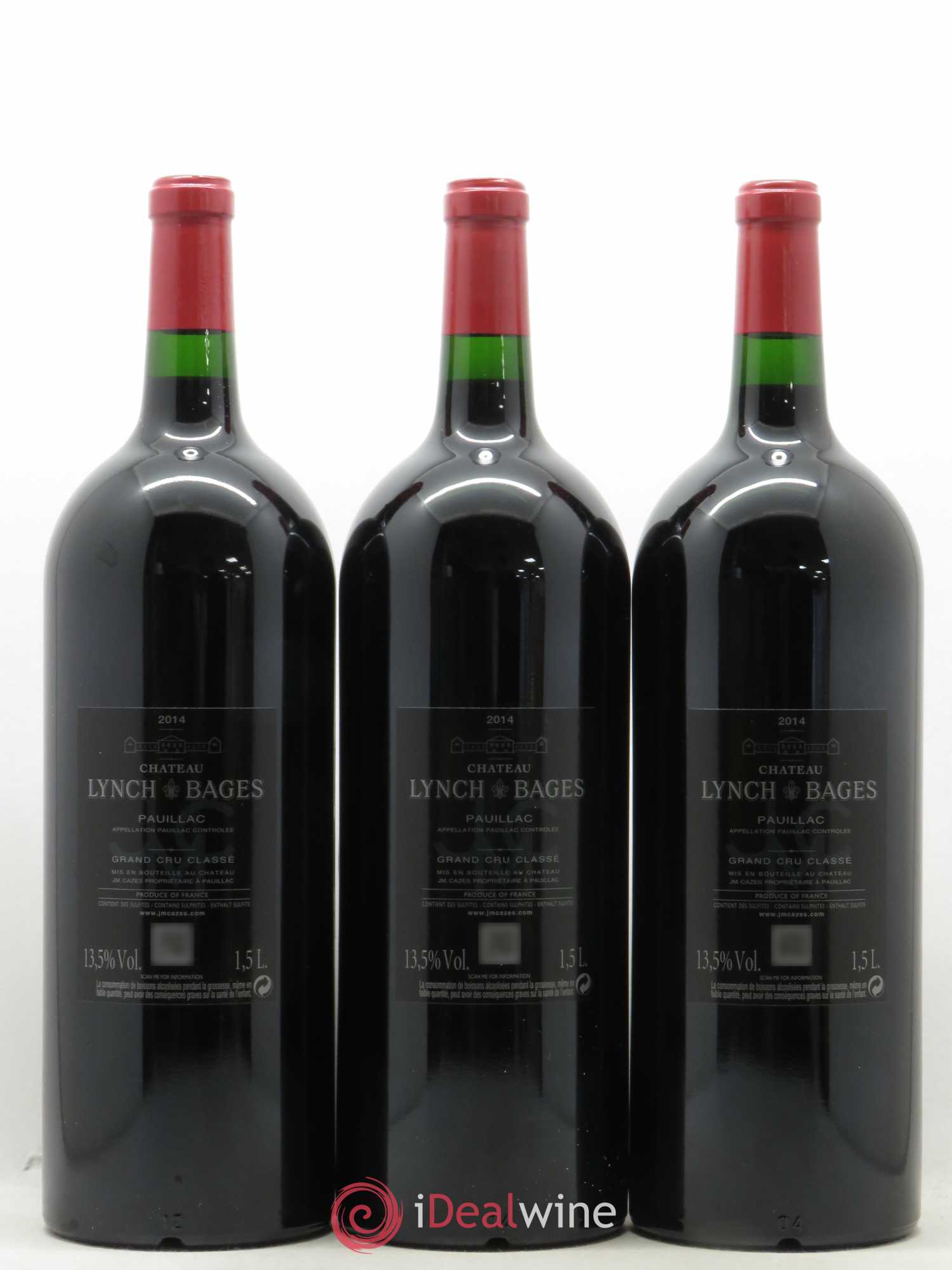 Château Lynch Bages 5ème Grand Cru Classé 2014 - Lot de 3 magnums - 1