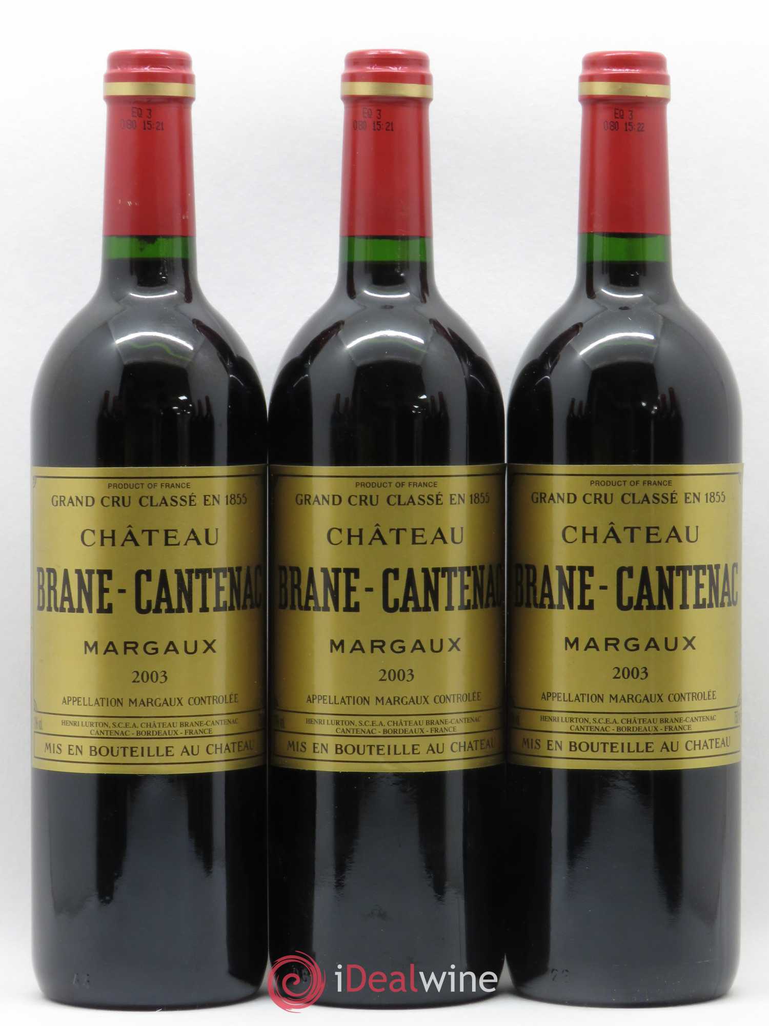 Château Brane Cantenac 2ème Grand Cru Classé 2003 - Lot de 12 bouteilles - 2