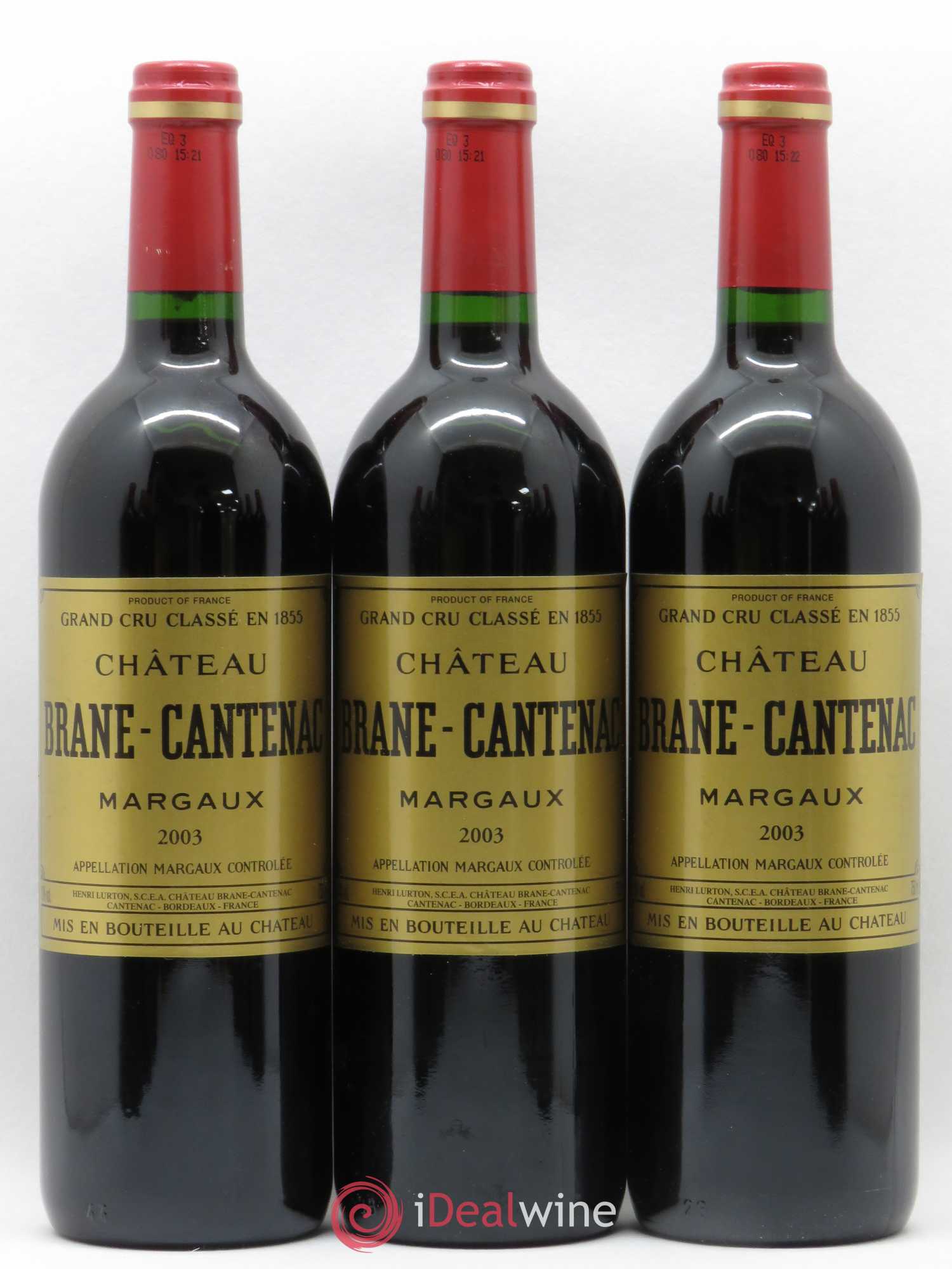 Château Brane Cantenac 2ème Grand Cru Classé 2003 - Lot de 12 bouteilles - 3