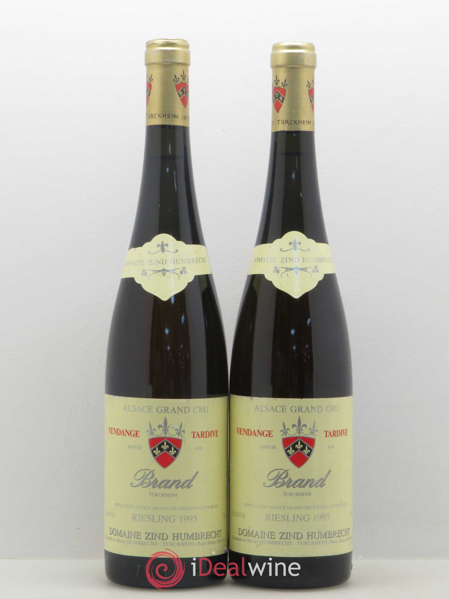 Alsace Riesling Grand Cru Brand Zind-Humbrecht (Domaine) Vendanges Tardives 1995 - Lot de 2 bouteilles - 0